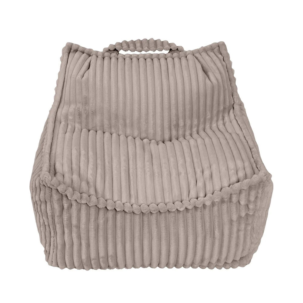 Design4Kids Kinder-Sitzsack Jewel Plüsch-Cord - hazelnut taupe