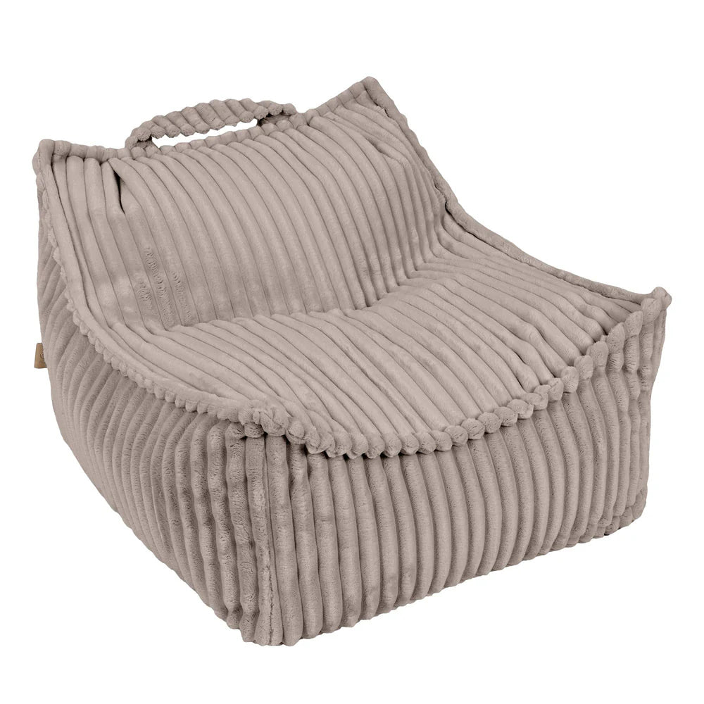 Design4Kids Kinder-Sitzsack Jewel Plüsch-Cord - hazelnut taupe
