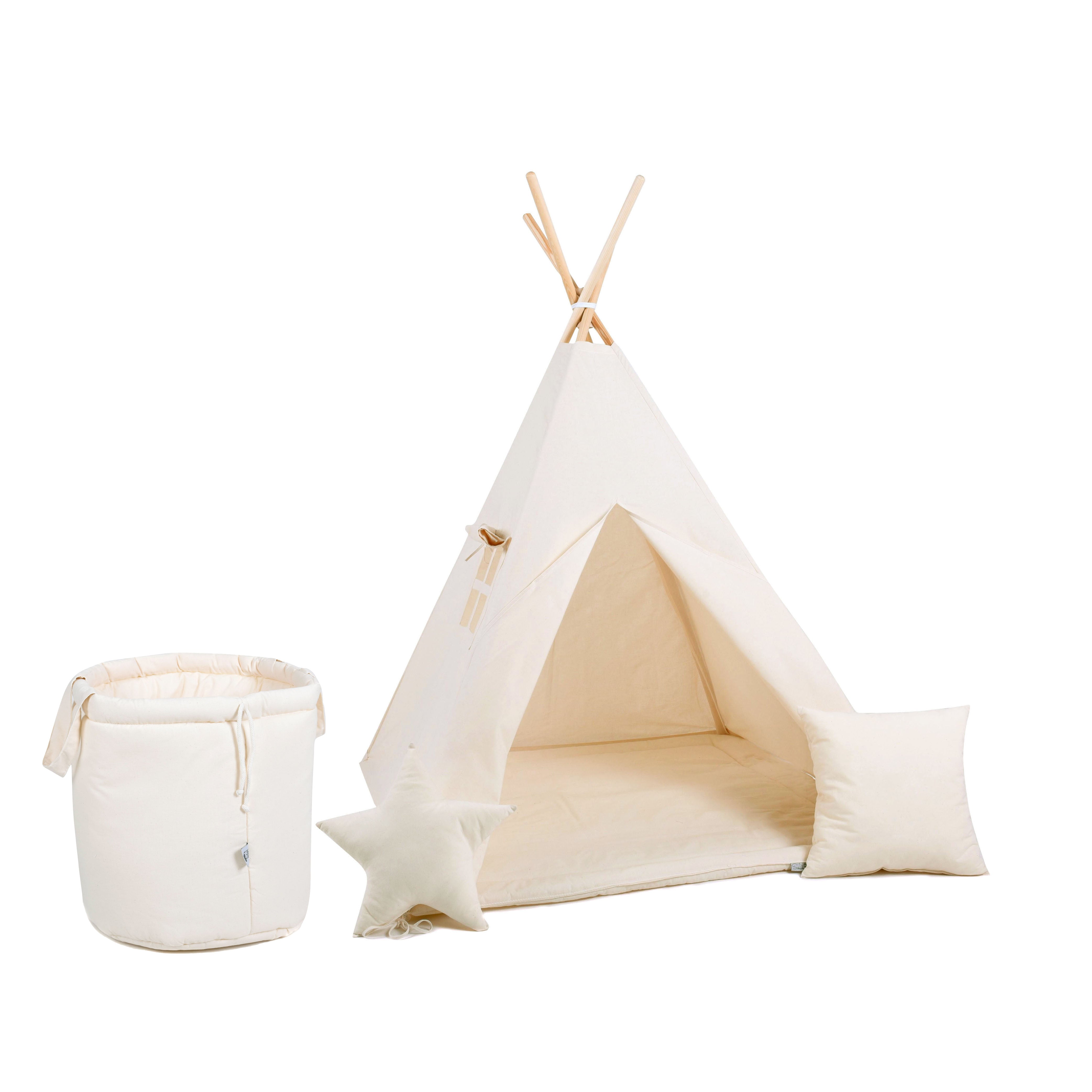 Design4Kids Tipi-Zelt L-Set Milky Land - beige