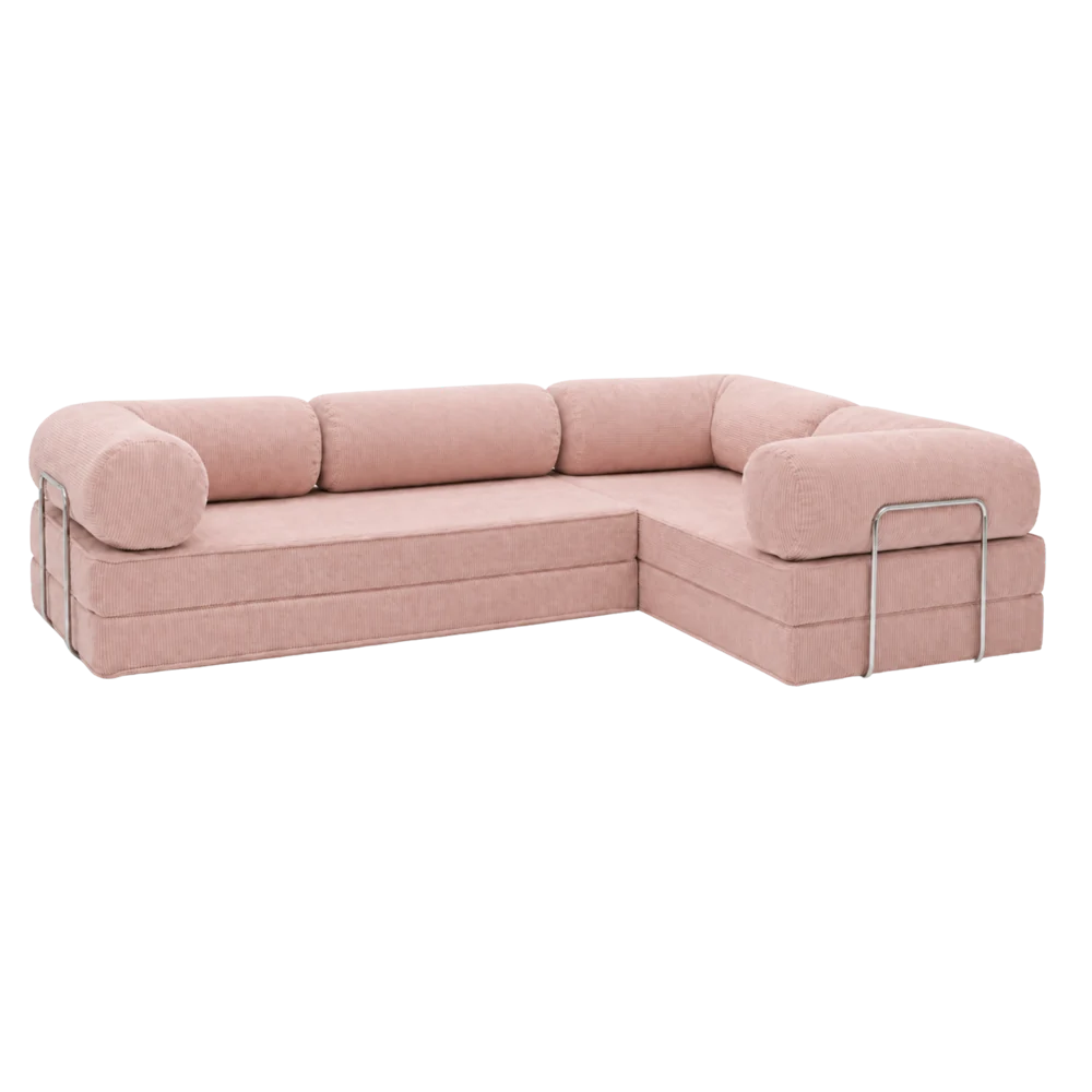 Design4Kids Family Ecksofa 3-Sitzer Jewel Cord Corner 300
