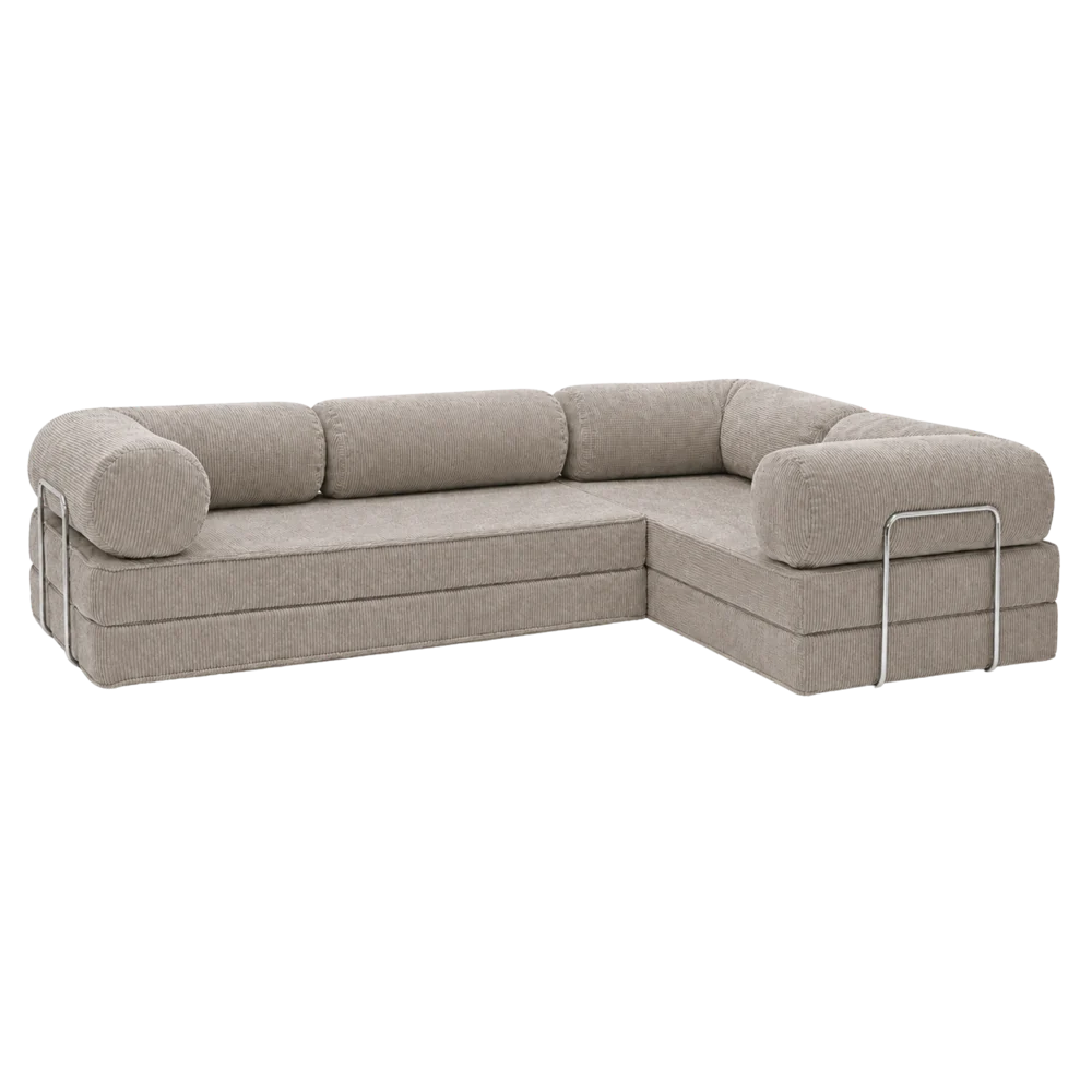 Design4Kids Family Ecksofa 3-Sitzer Jewel Cord Corner 300