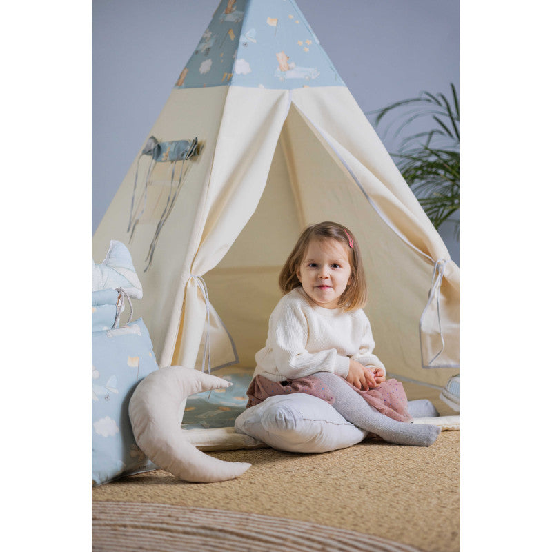 Design4Kids Tipi-Zelt L-Set Flying Mice - creme