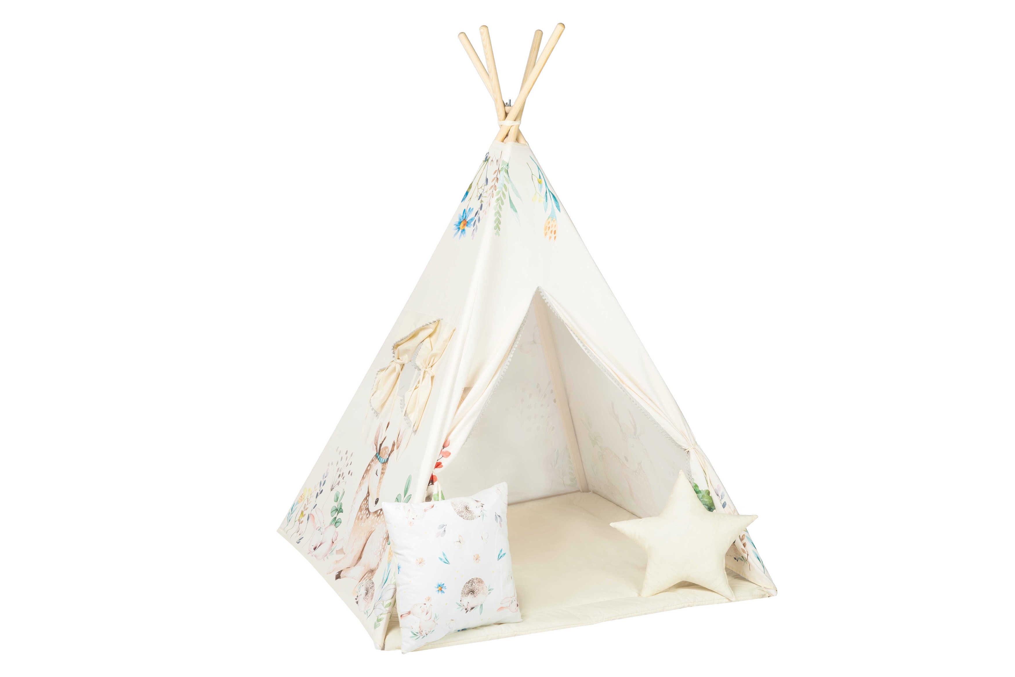Design4Kids Tipi-Zelt M-Set Happy Glade - creme