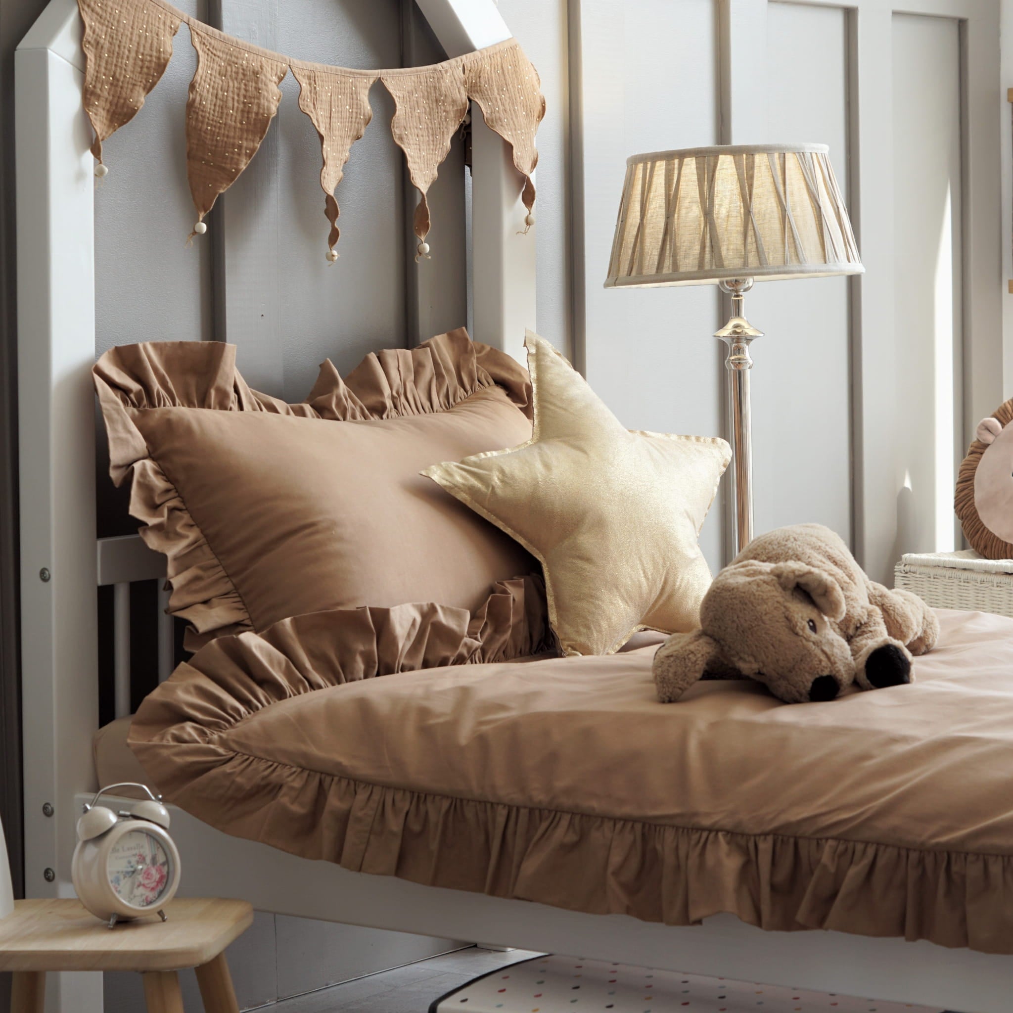 Design4kids Bettwäsche mit Rüschen - Zimt