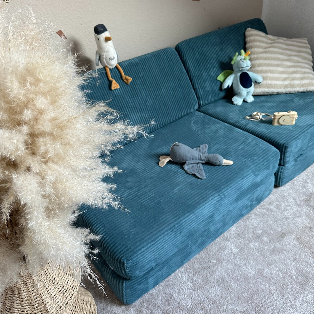 Design4Kids XXL Spielsofa Cord Grande - pure ocean
