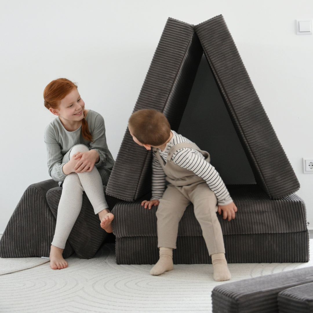 Design4Kids XXL Spielsofa Cord Grande - smokey taupe