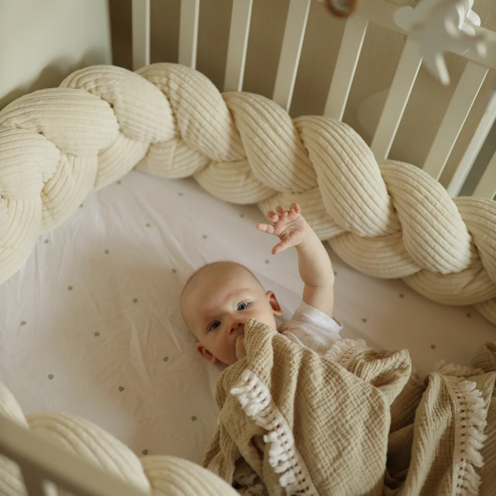 Design4Kids geflochtene Bettschlange Jewel aus Cord-Stoff (1,50 - 3,00 m)