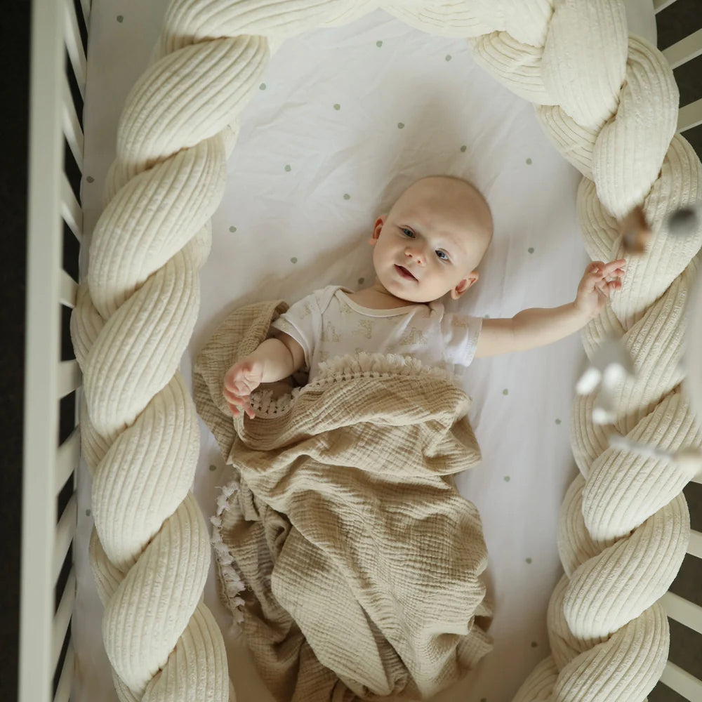 Design4Kids geflochtene Bettschlange Jewel aus Cord-Stoff (1,50 - 3,00 m)