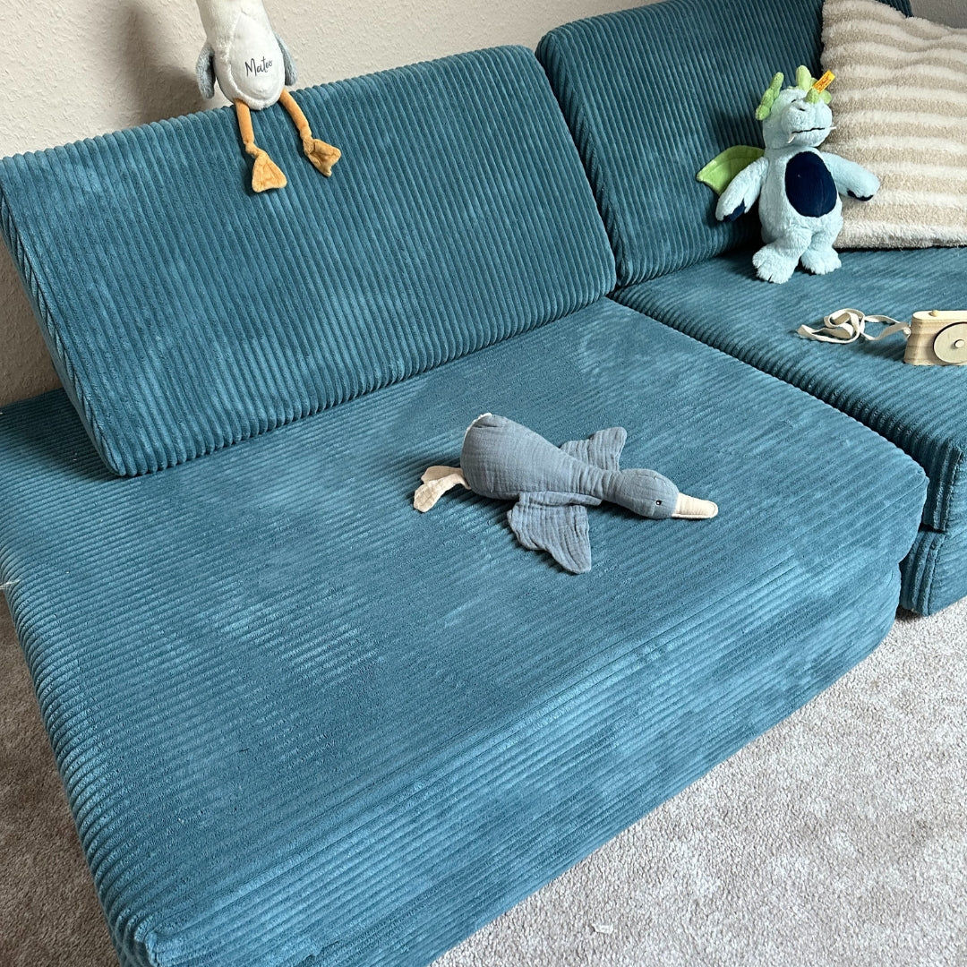 Design4Kids XXL Spielsofa Cord Grande - pure ocean