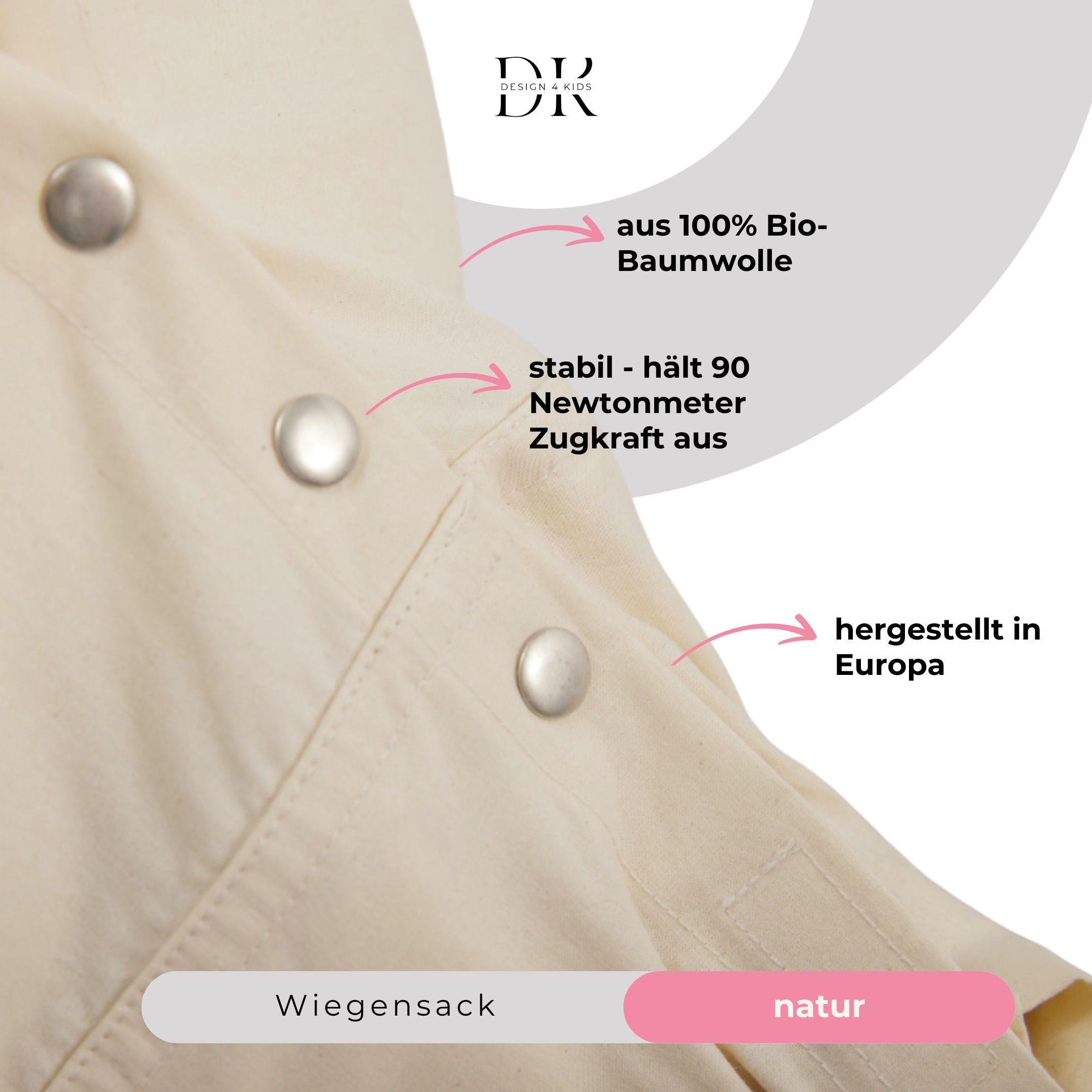 Design4Kids Federwiege Baby Classic mit Deckenbefestigung