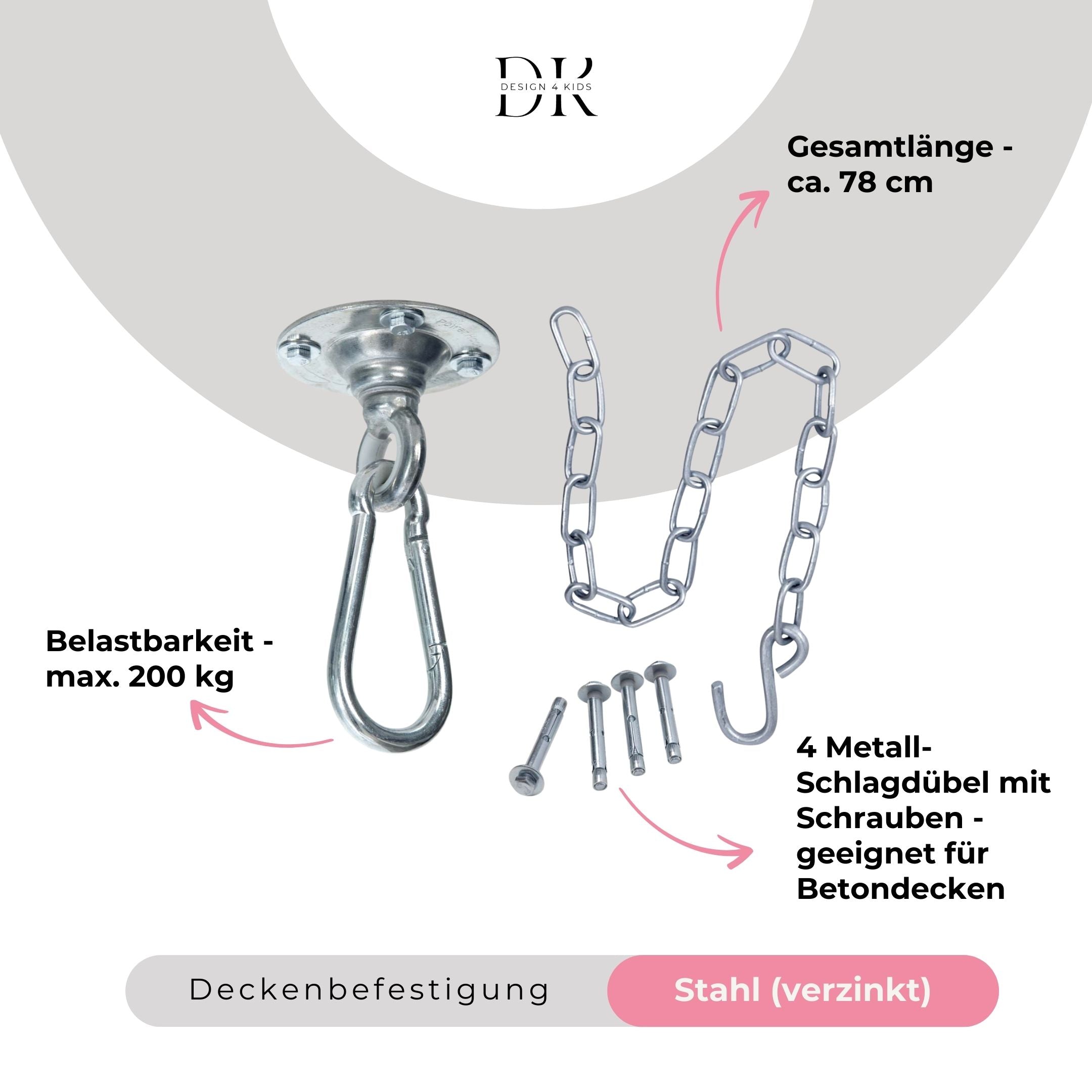Design4Kids Federwiege Baby Classic mit Deckenbefestigung