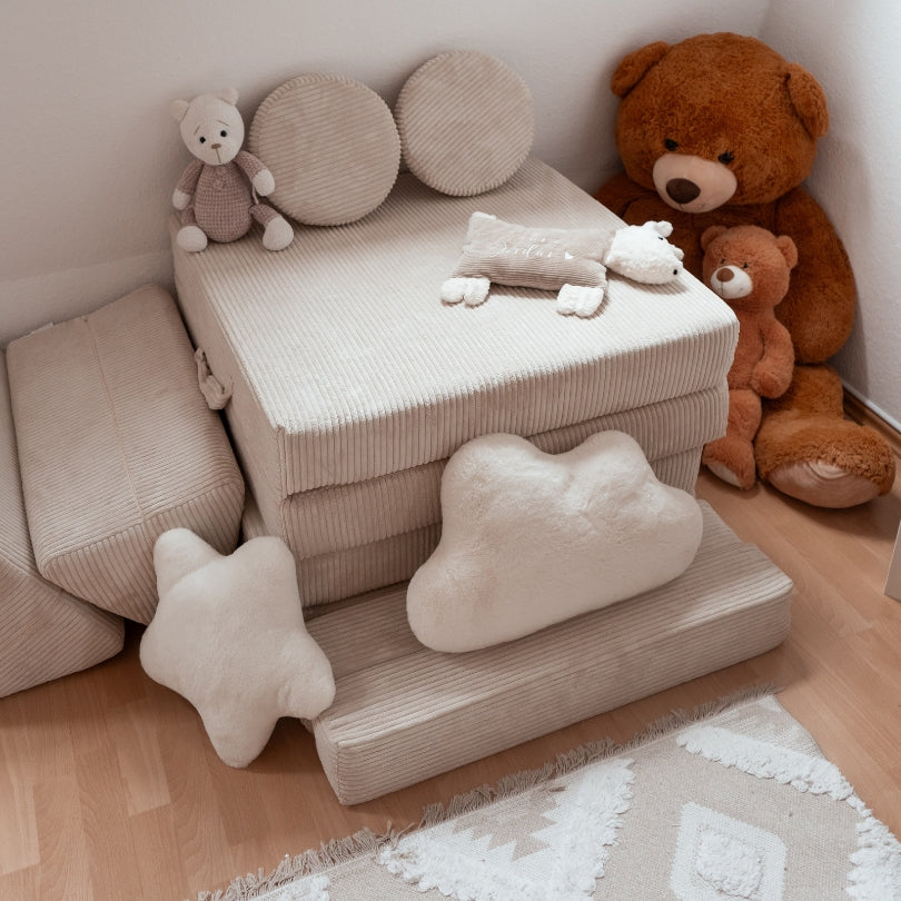 Design4Kids XXL Spielsofa Cord Grande - vanilla beige