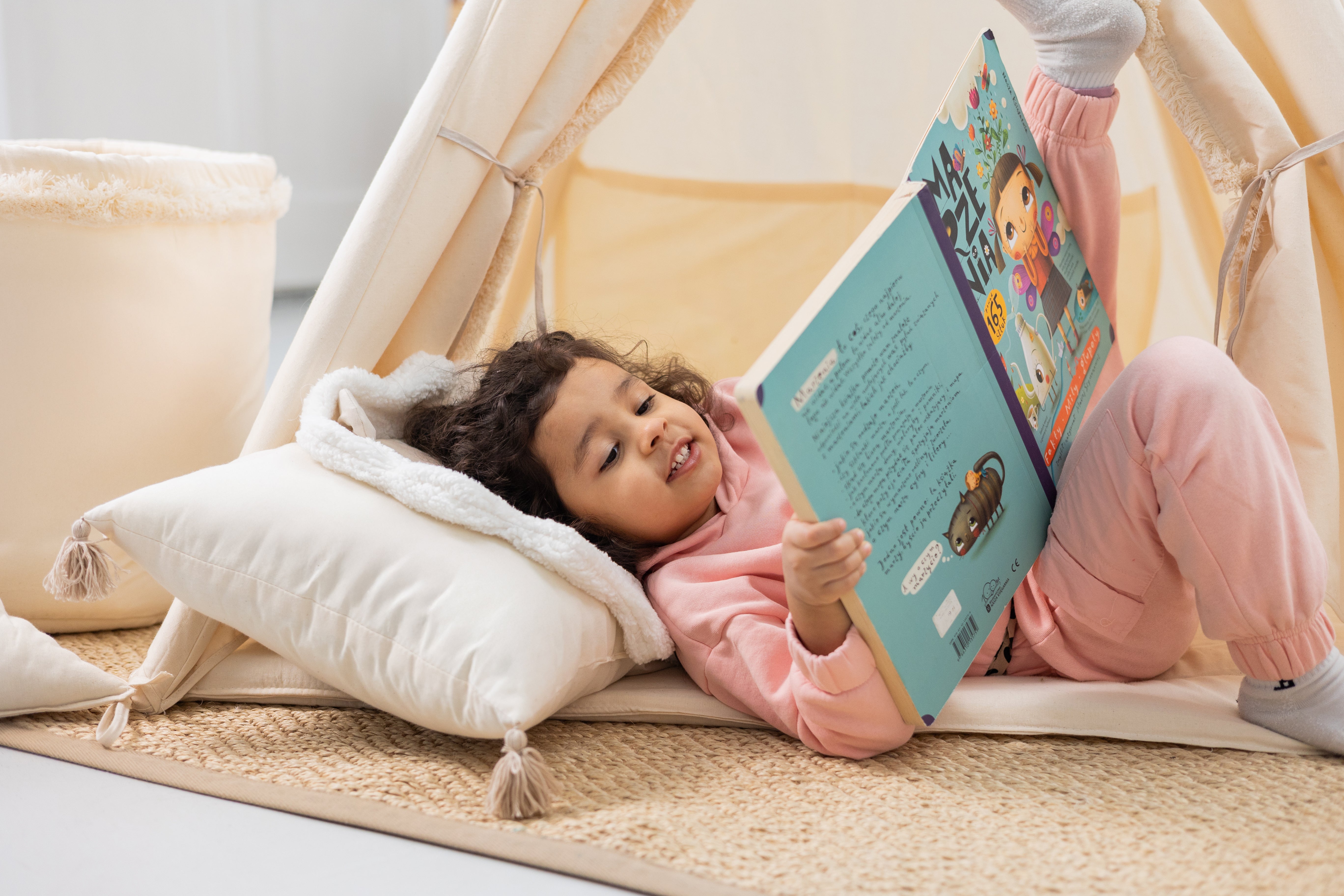 Design4Kids Tipi-Zelt XXL-Set Leo Cave - creme