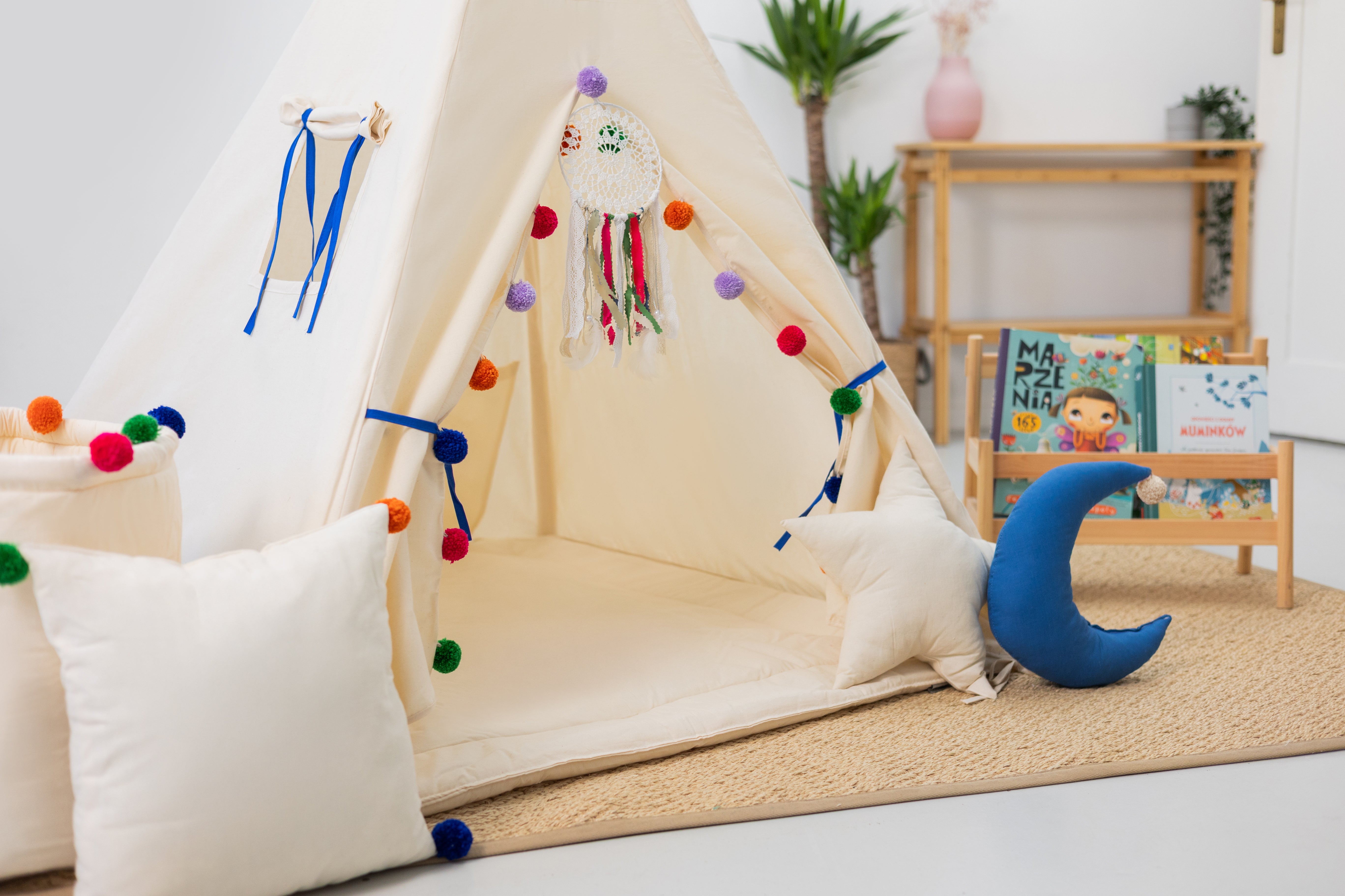 Design4Kids Tipi-Zelt XL-Set Magic of Colors - creme