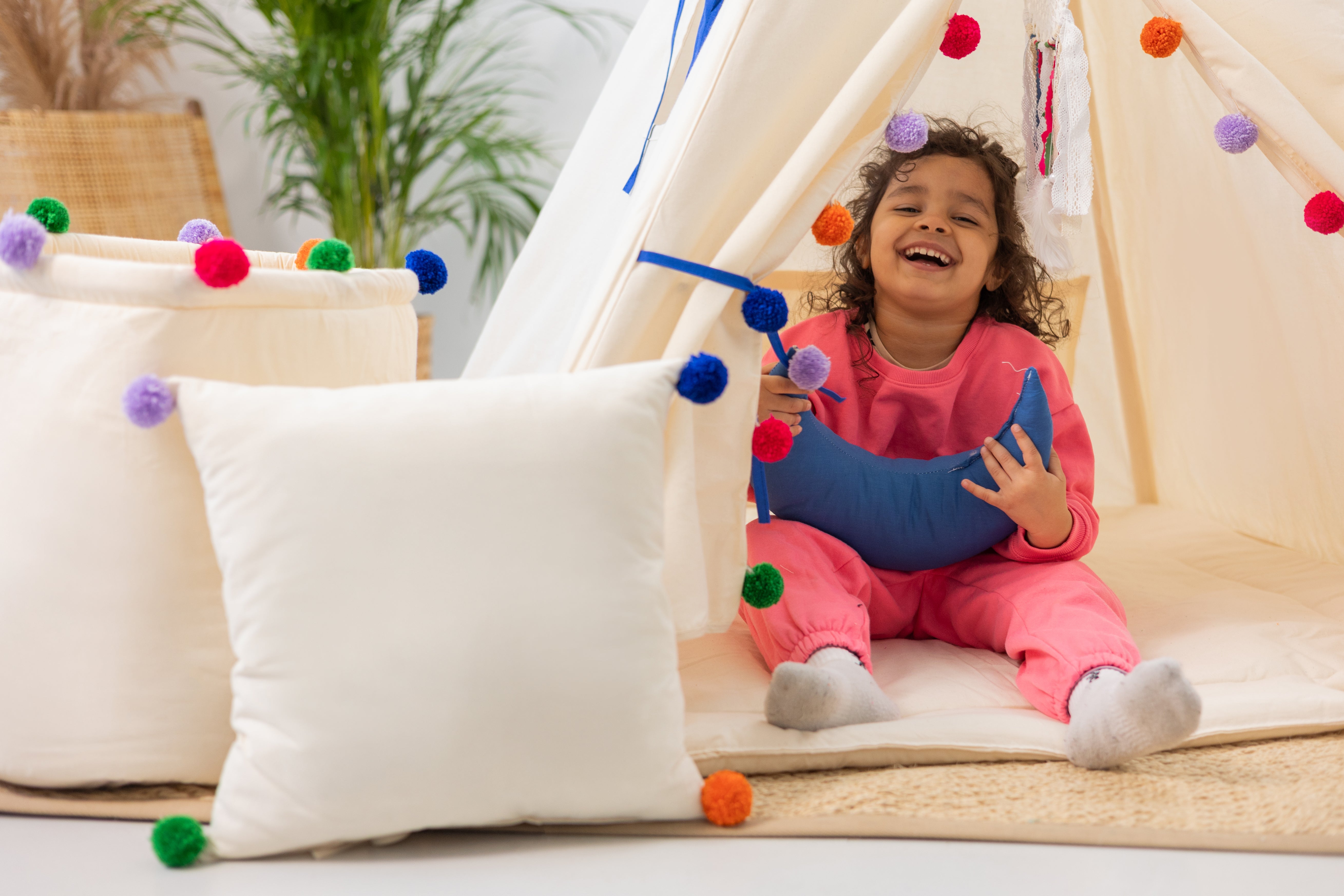 Design4Kids Tipi-Zelt XXL-Set Magic of Colors - creme