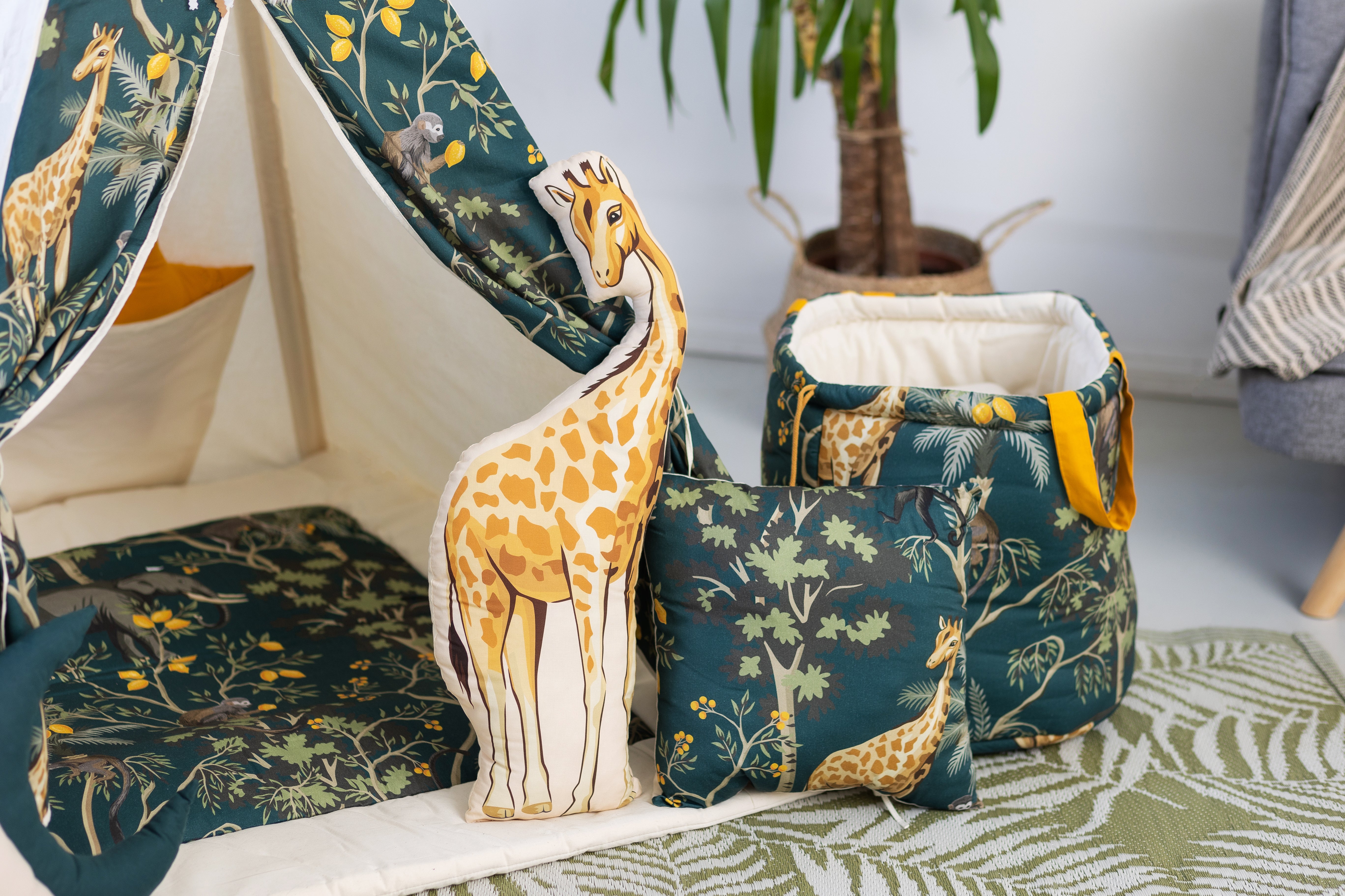 Design4Kids Tipi-Zelt XL-Set Safari - beige
