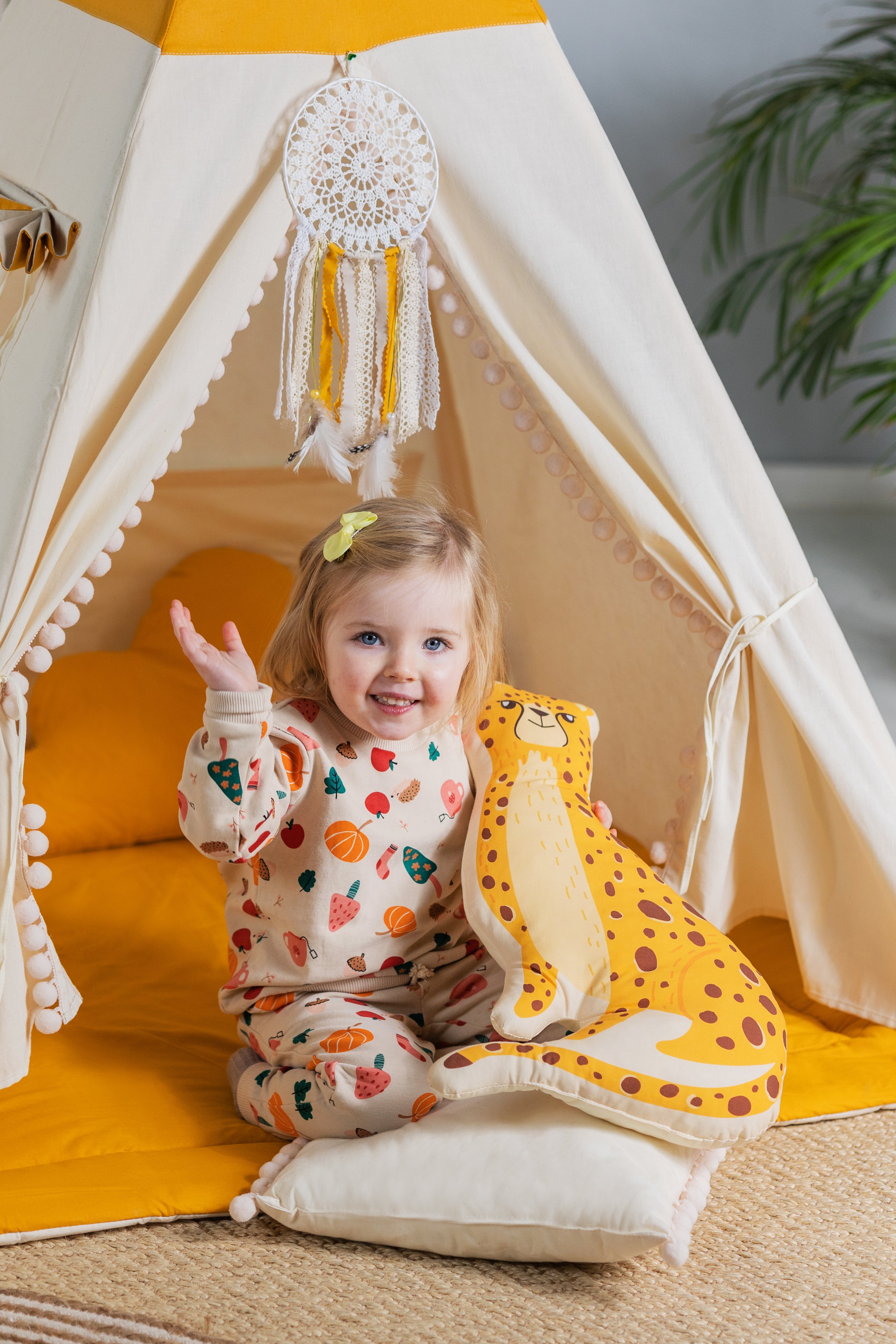 Design4Kids Tipi-Zelt L-Set Lovely Honey  - beige