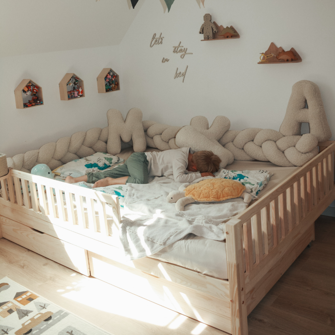 Design4kids Kinderbett Bino Komfort Deluxe Duo - 200x140 Naturholz