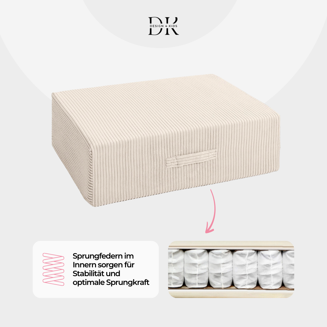 Design4Kids XXL Hüpfpolster Cord Grande - 86x86 cm