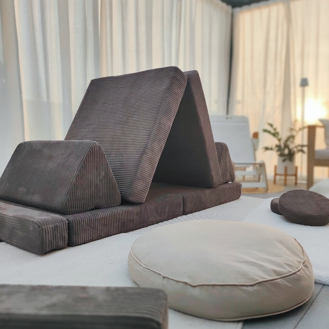 Design4Kids XXL Spielsofa Cord Grande - smokey taupe
