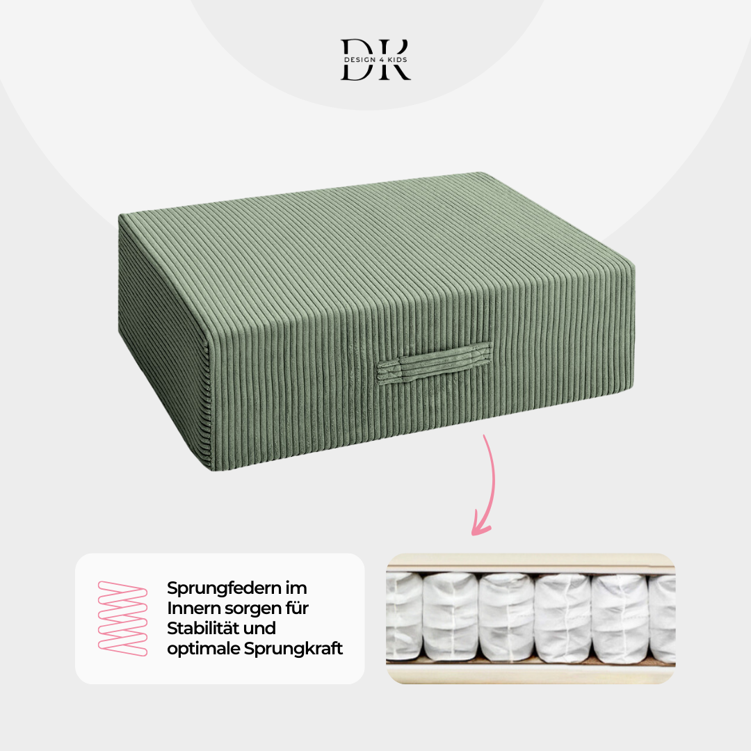 Design4Kids XXL Hüpfpolster Cord Grande - 86x86 cm