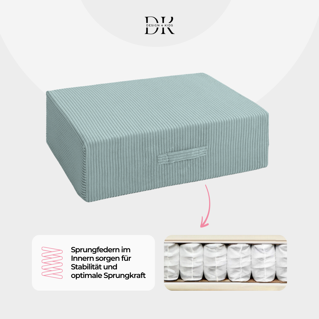 Design4Kids XXL Hüpfpolster Cord Grande - 86x86 cm