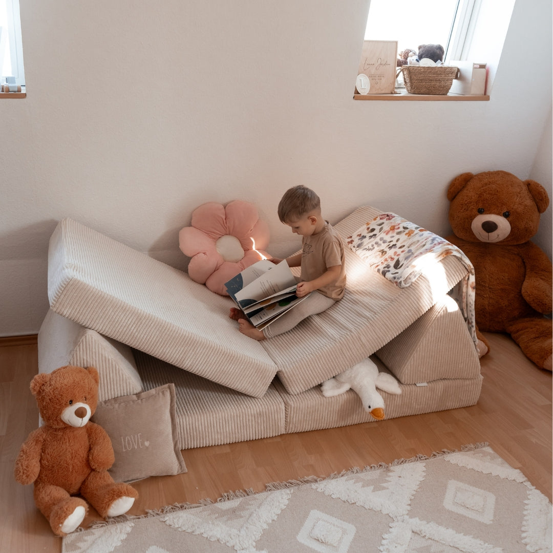 Design4Kids XXL Spielsofa Cord Grande Classic - vanilla beige