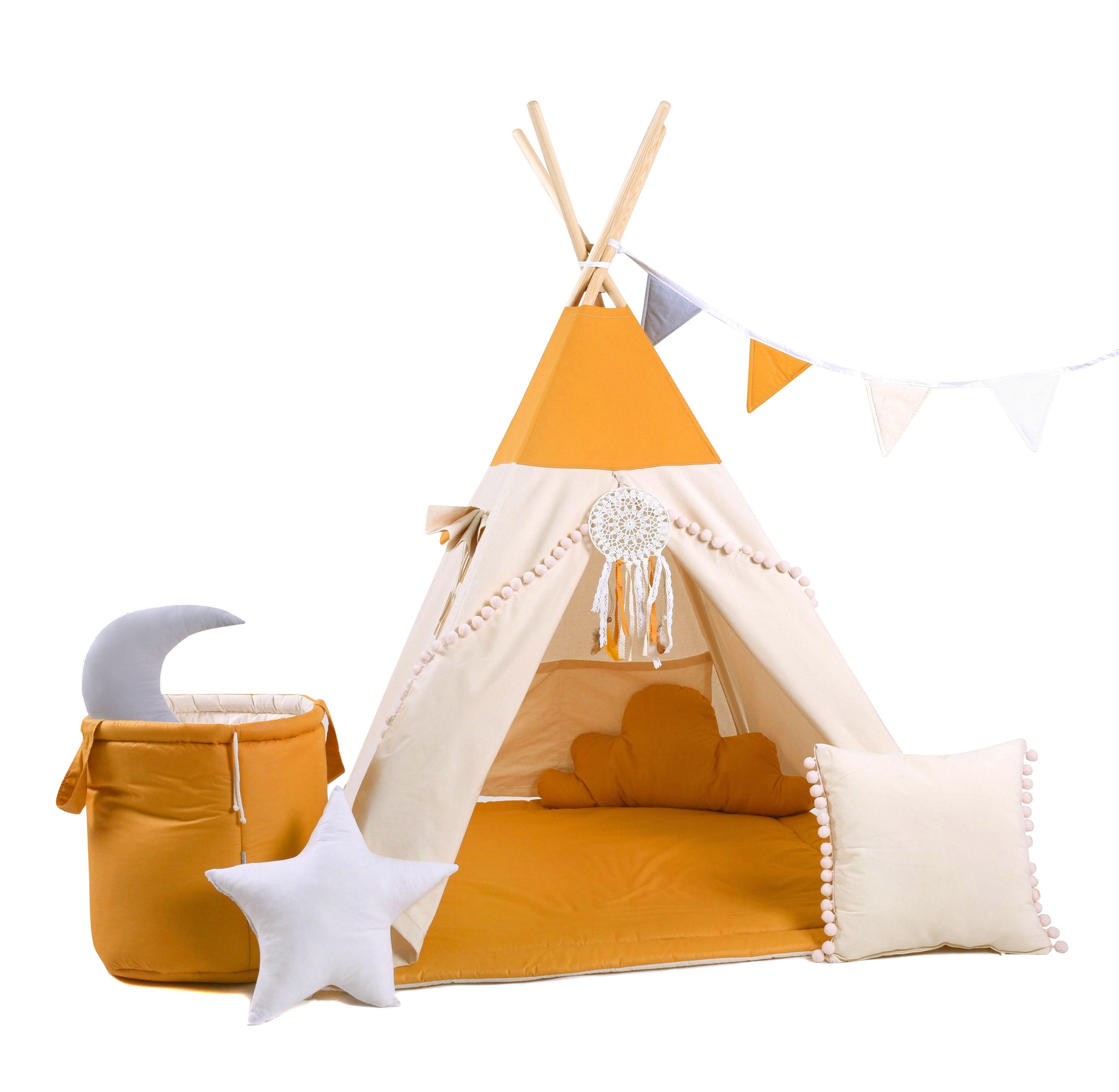 Design4Kids Tipi-Zelt XL-Set Lovely Honey  - beige
