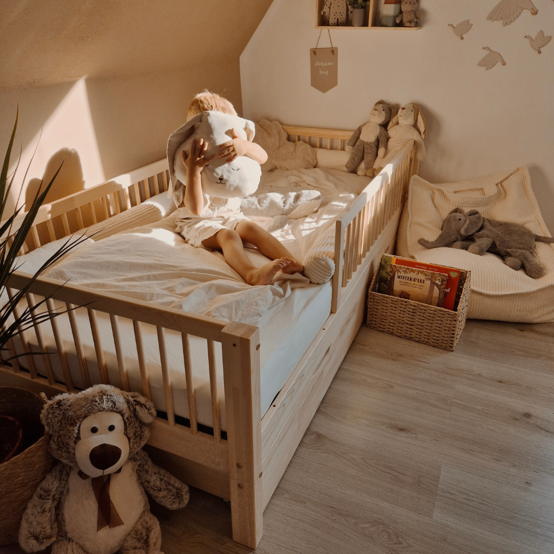 Design4kids Kinderbett Jimina Komfort Deluxe - 190x90 Naturholz