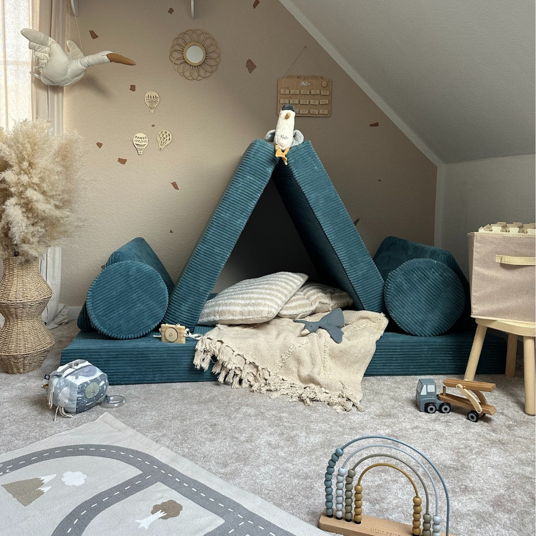 Design4Kids XXL Spielsofa Cord Grande - pure ocean