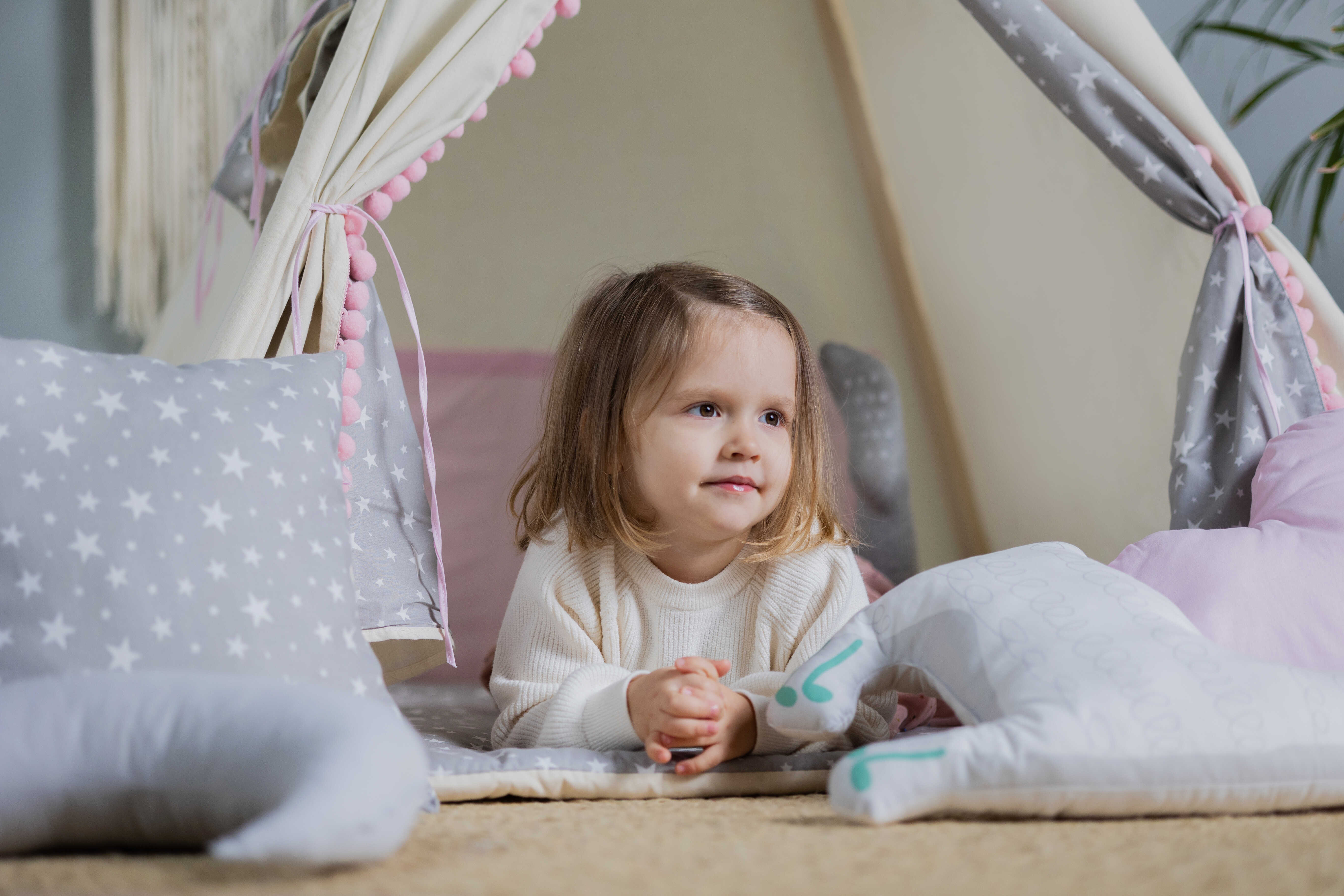 Design4Kids Tipi-Zelt L-Set Starry Pearl - creme