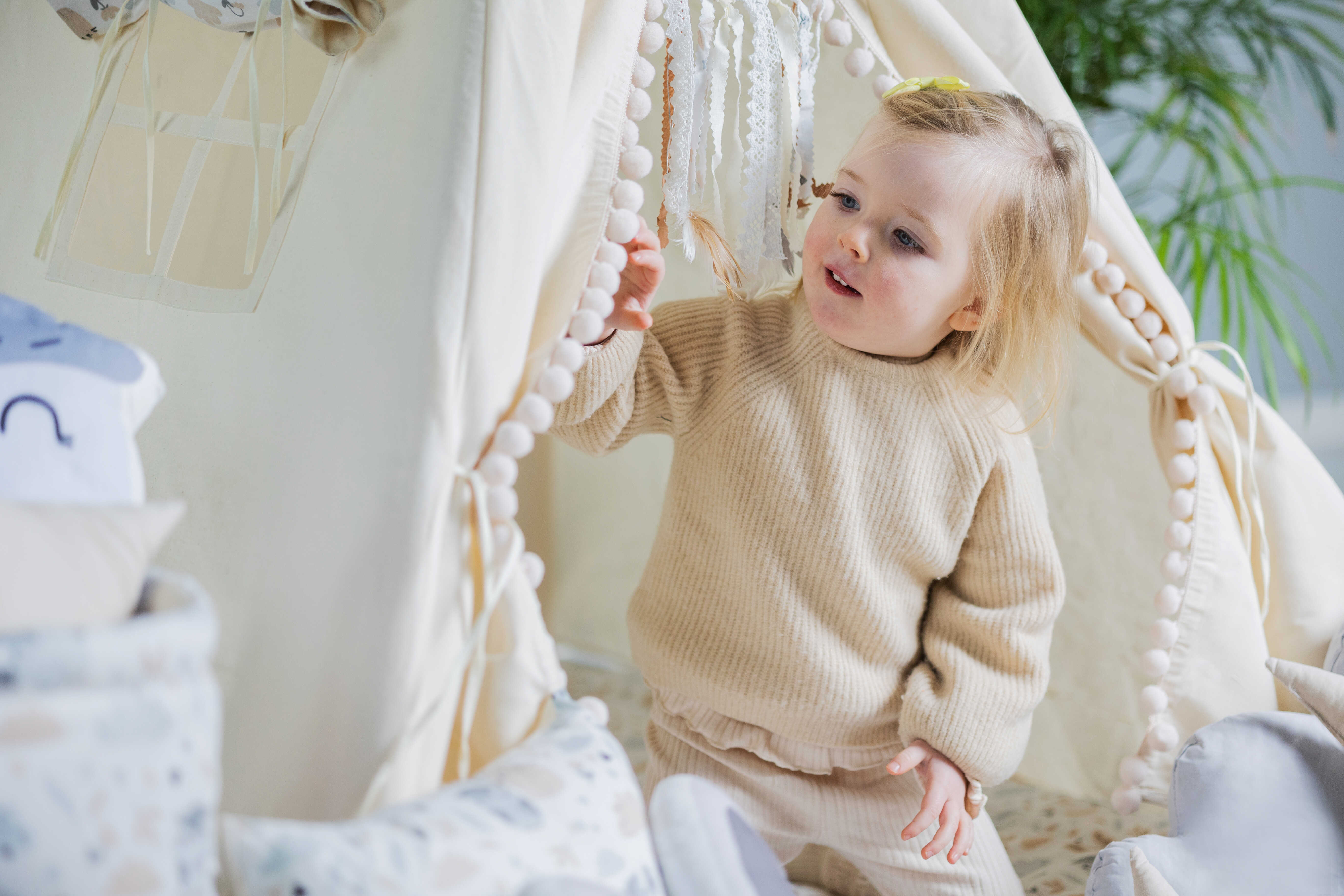 Design4Kids Tipi-Zelt M-Special Set Pastel Friends Squirrel - beige