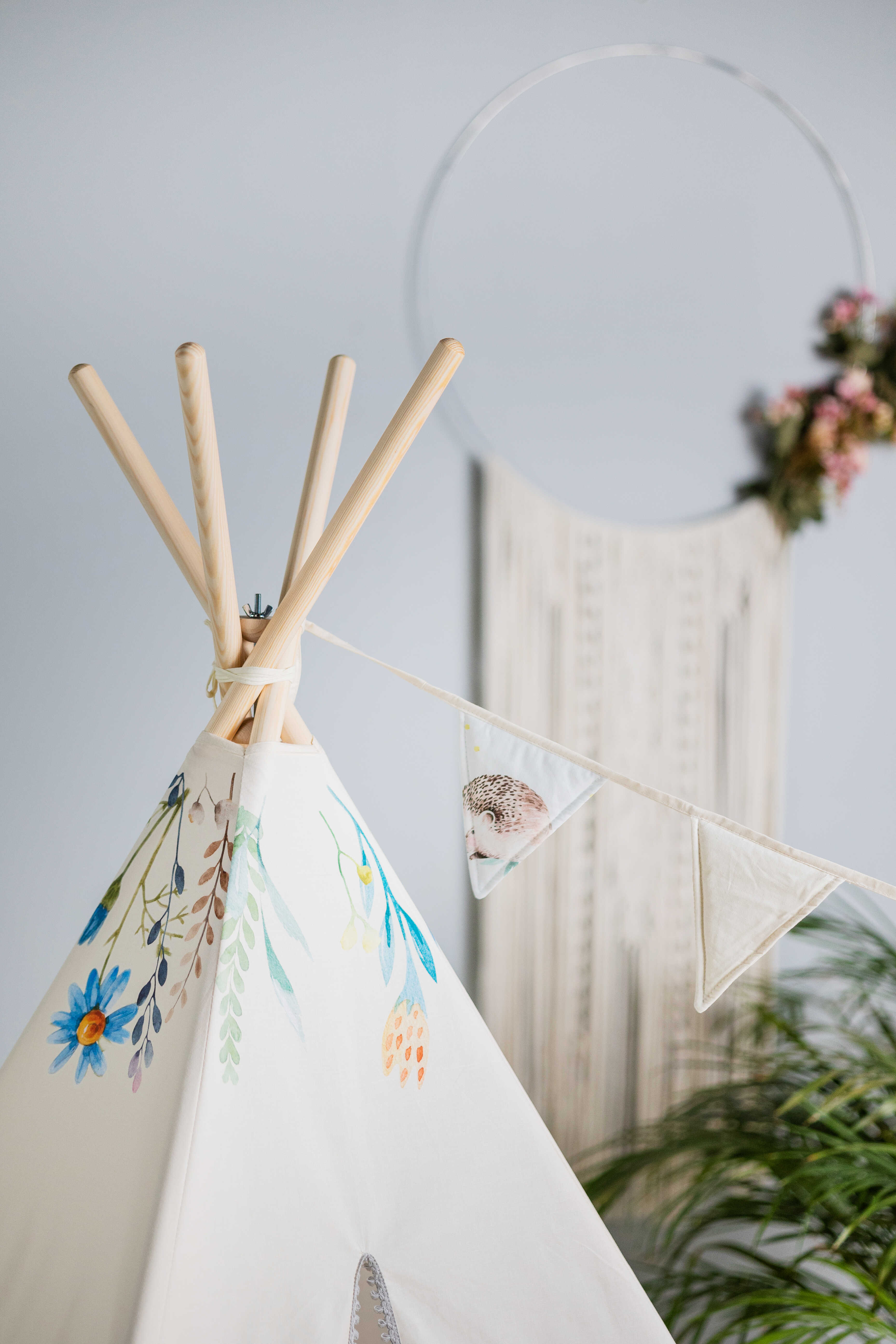 Design4Kids Tipi-Zelt XL-Set Happy Glade - creme