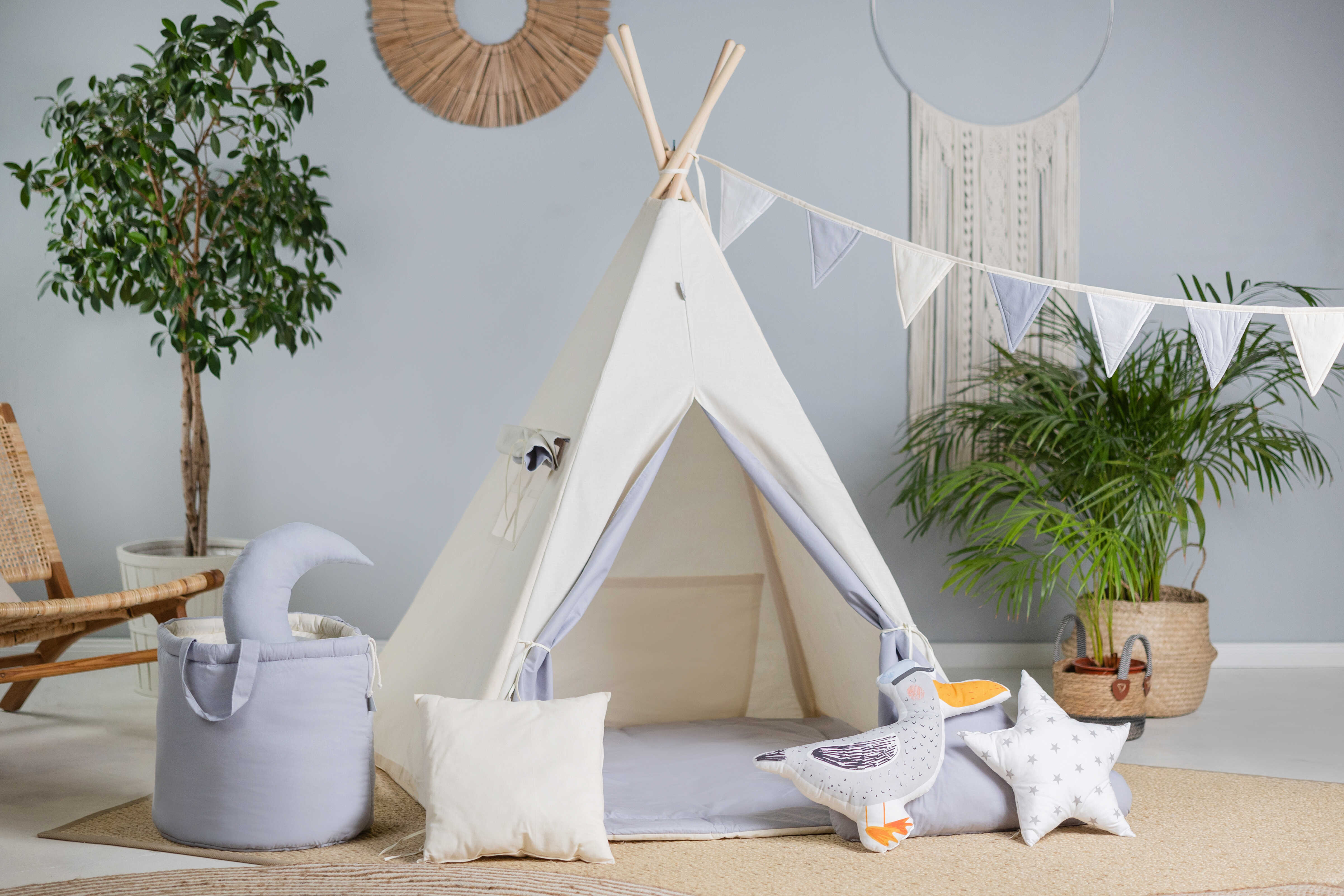 Design4Kids Tipi-Zelt XL-Set Floppy Ear - beige