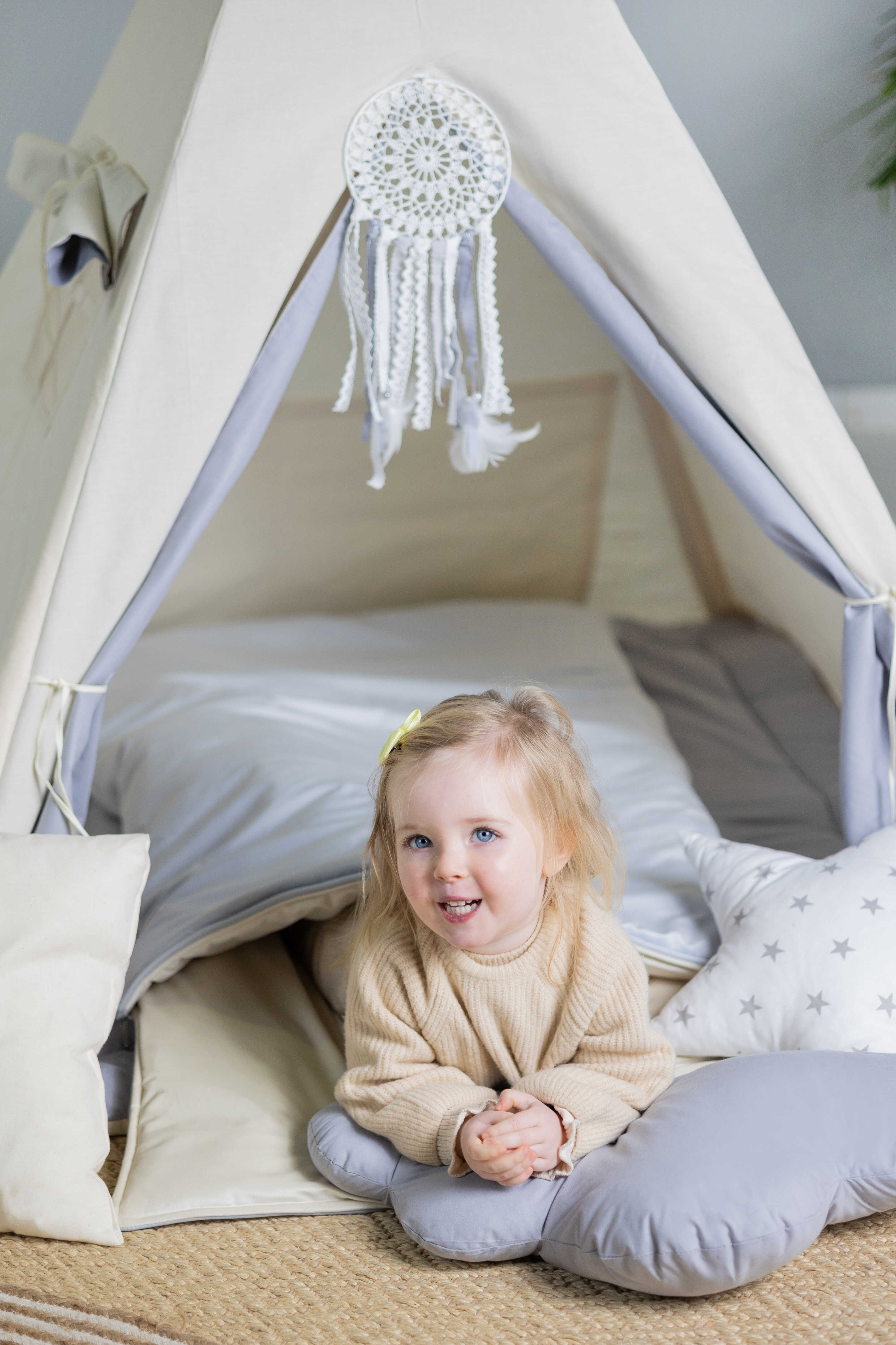 Design4Kids Tipi-Zelt XXL-Set Floppy Ear - beige