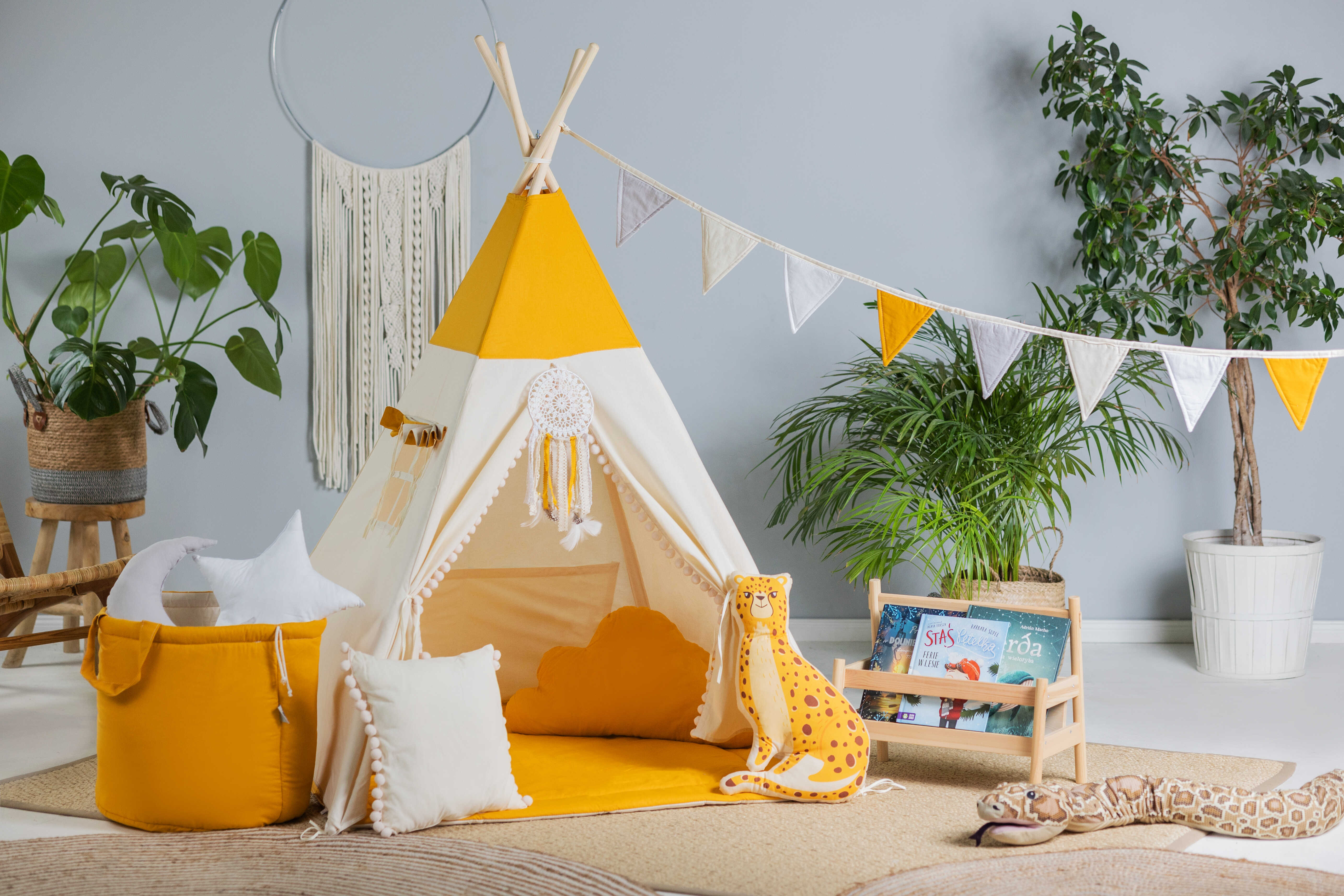 Design4Kids Tipi-Zelt XXL-Set Lovely Honey  - beige