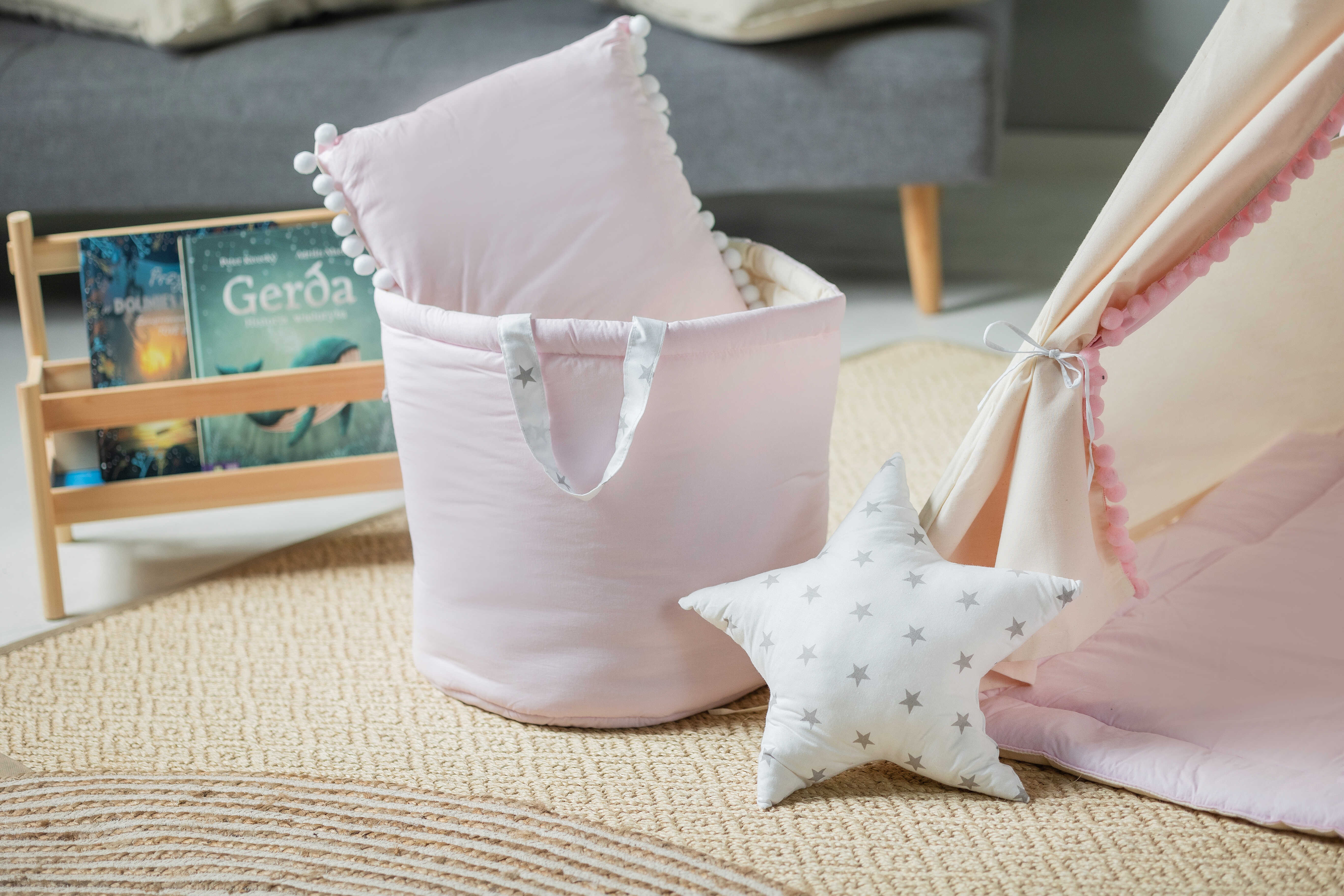 Design4Kids Tipi-Zelt XL-Set Princess Tipi - beige/rosa
