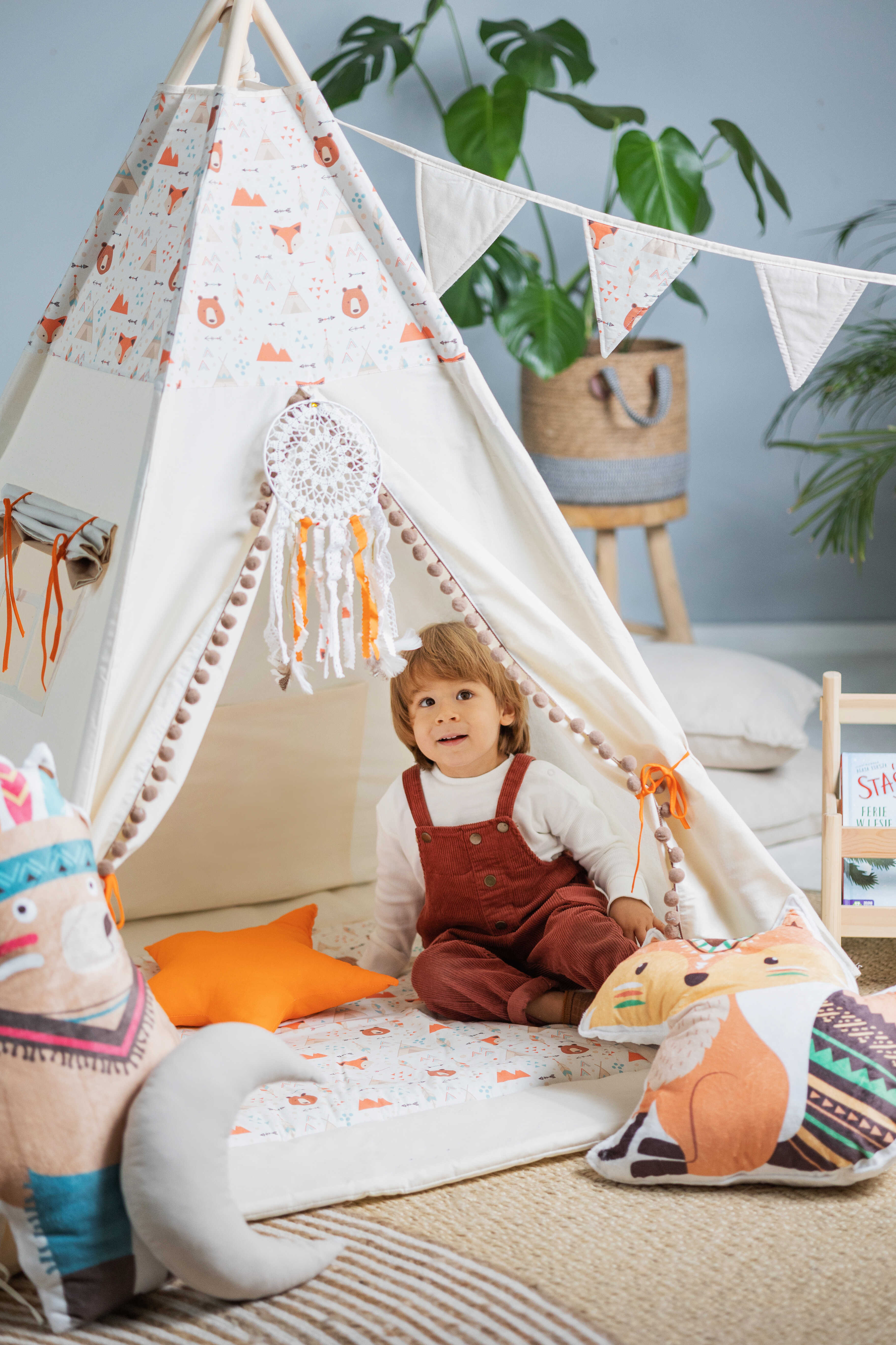 Design4Kids Tipi-Zelt XXL-Set My Friend Bear - beige
