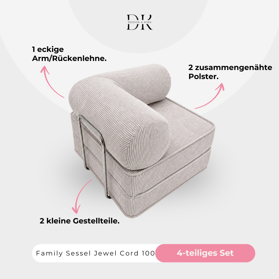 Design4Kids Family Sessel Jewel Cord 100