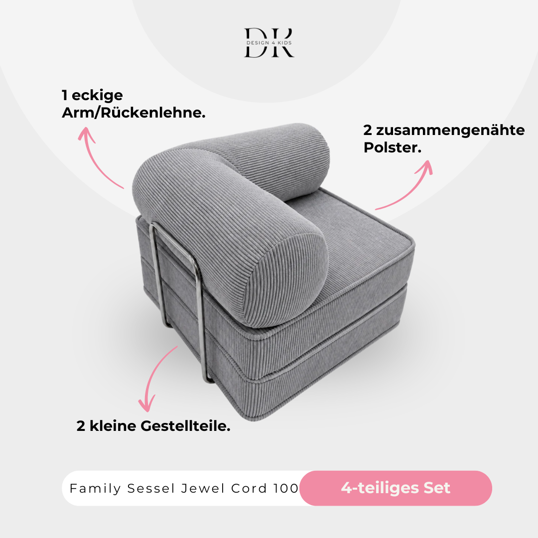 Design4Kids Family Sessel Jewel Cord 100