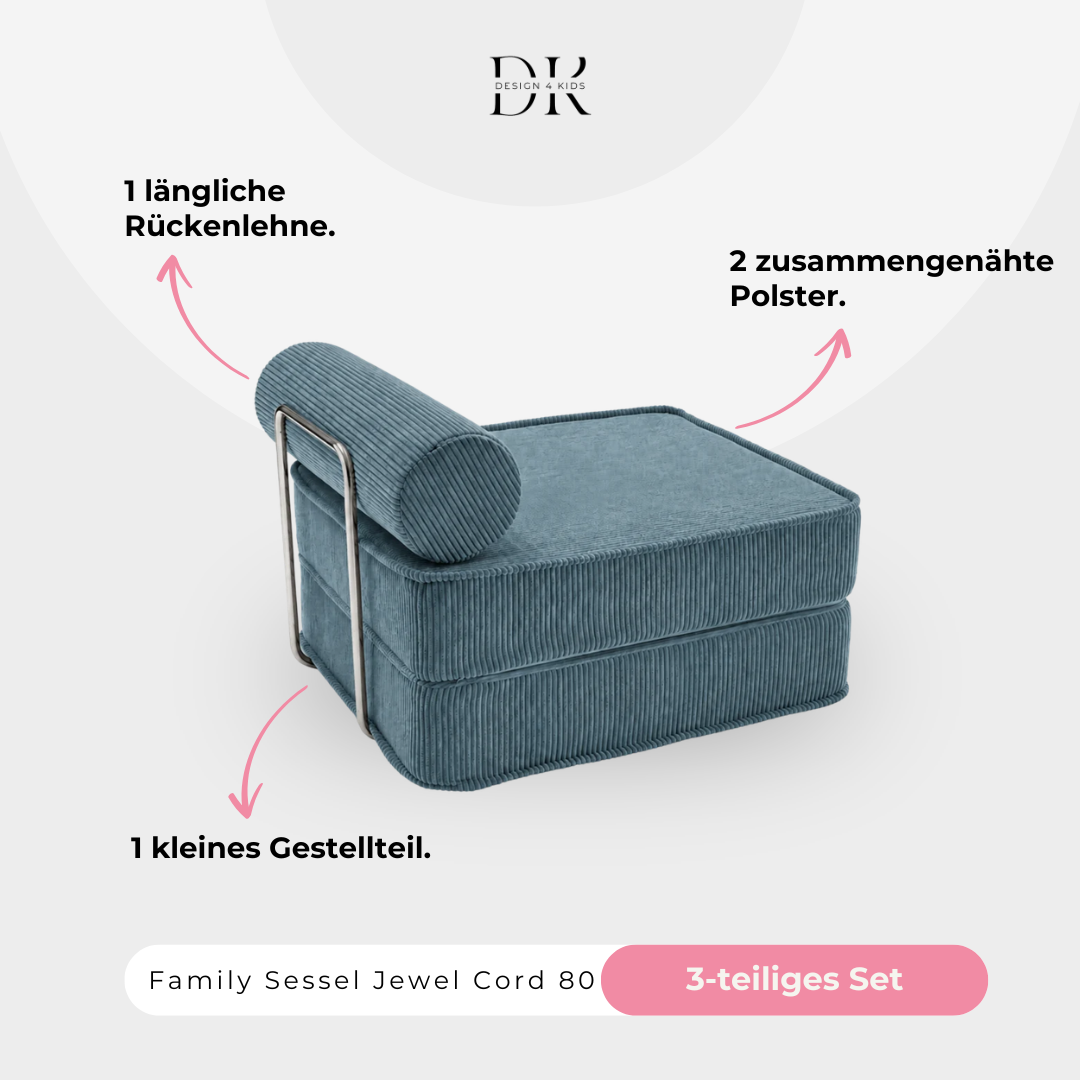 Design4Kids Family Sessel Jewel Cord 80
