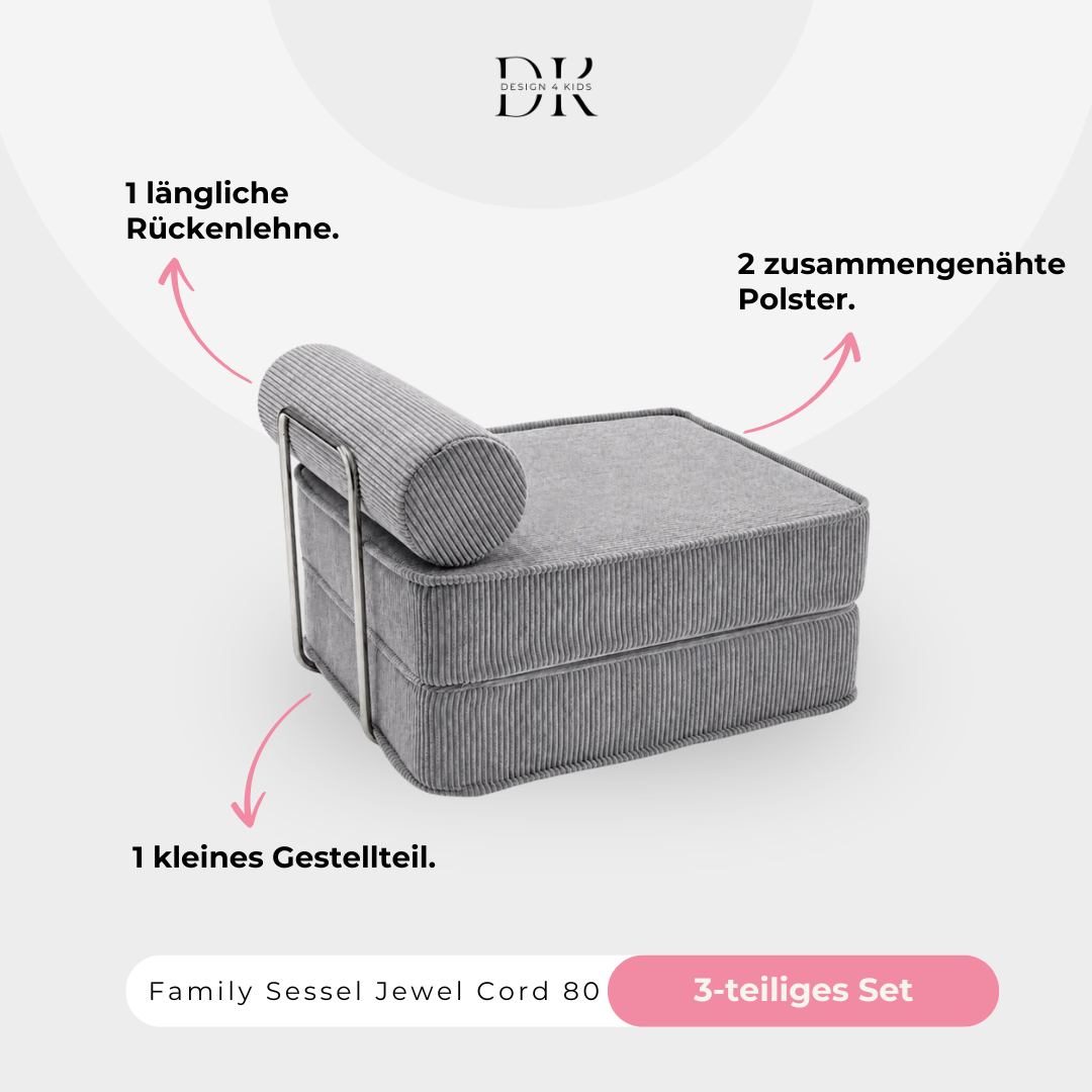Design4Kids Family Sessel Jewel Cord 80