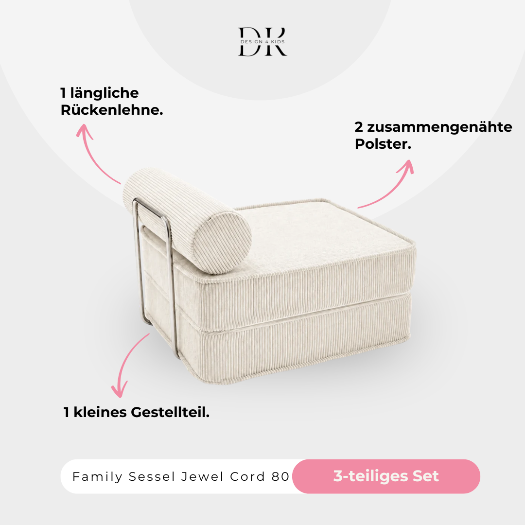 Design4Kids Family Sessel Jewel Cord 80