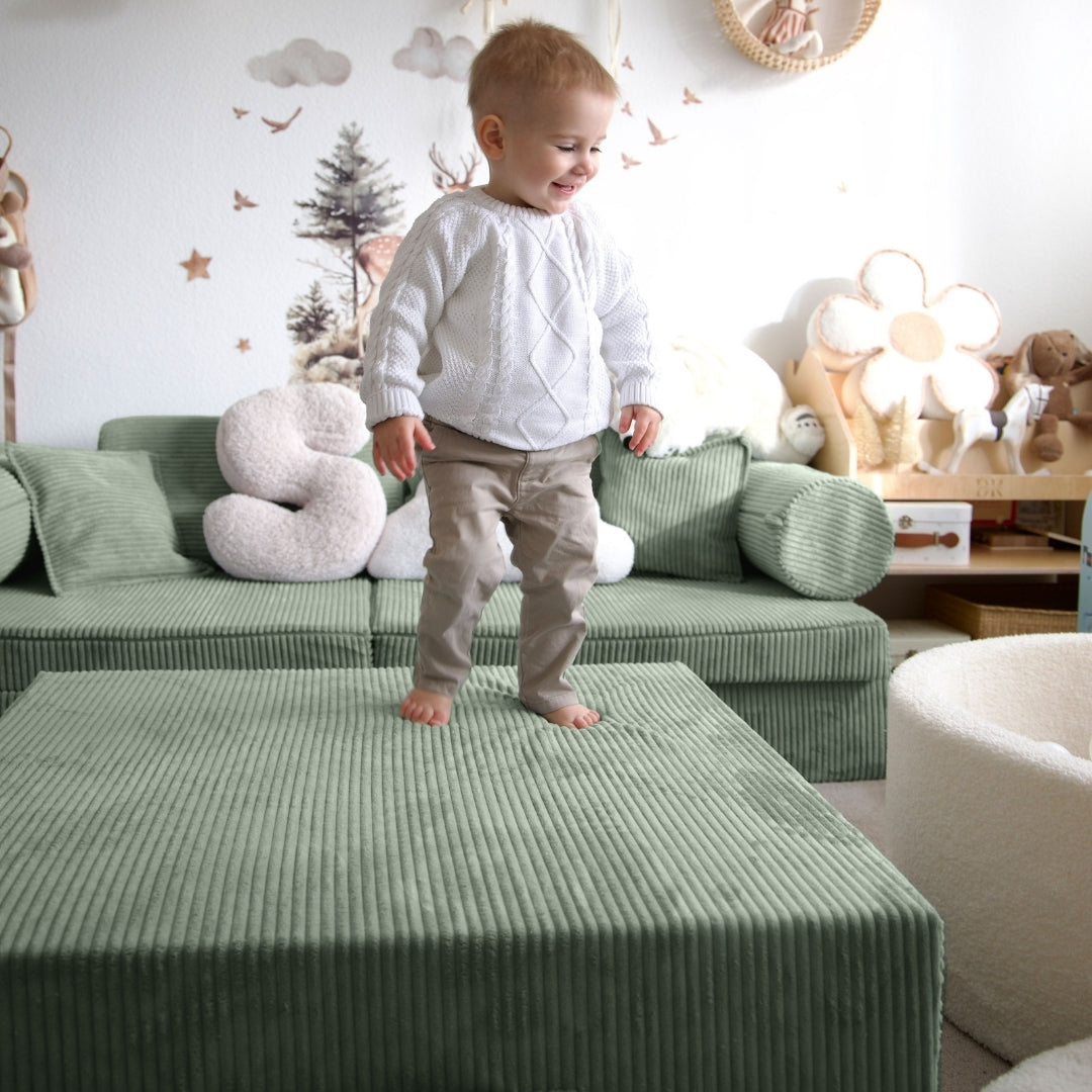 Design4Kids XXL Hüpfpolster Cord Grande - 86x86 cm