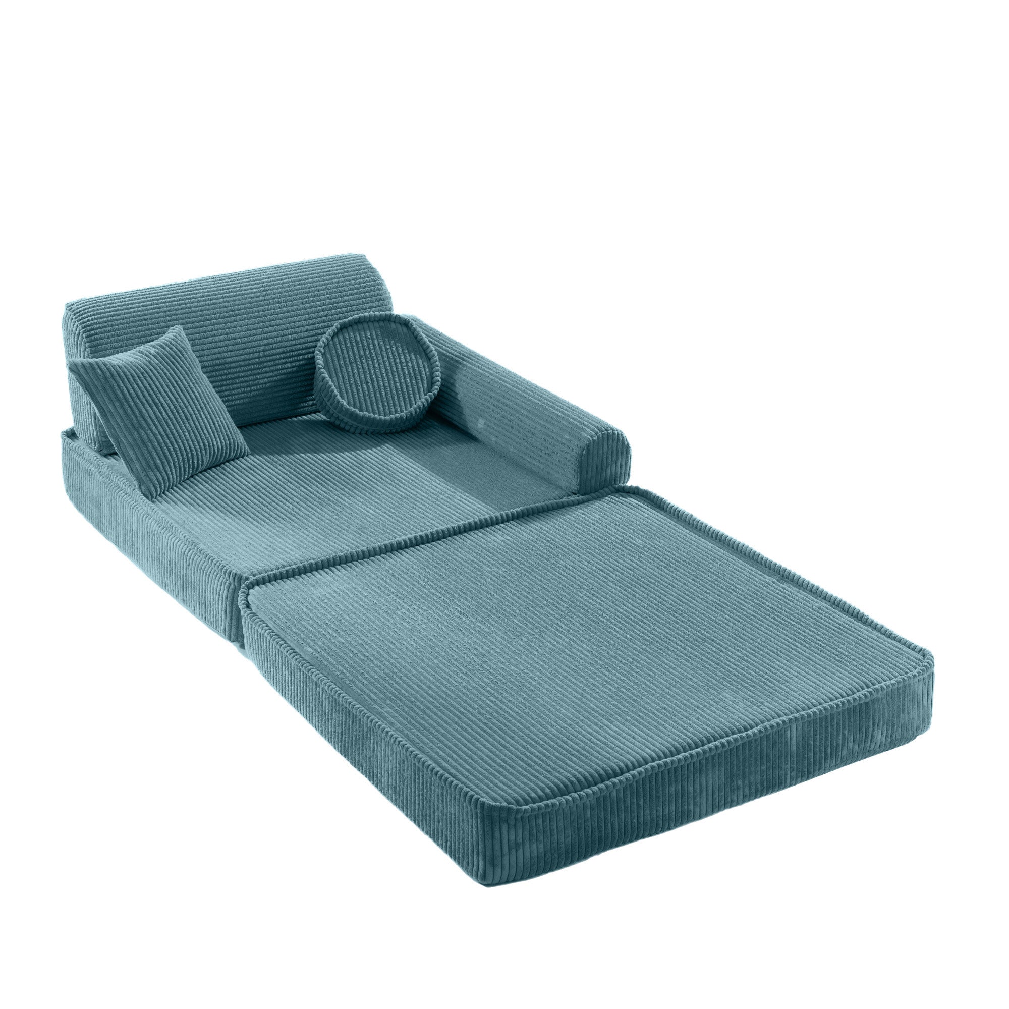 Design4Kids Spielsofa Jewel Cord - ocean blue