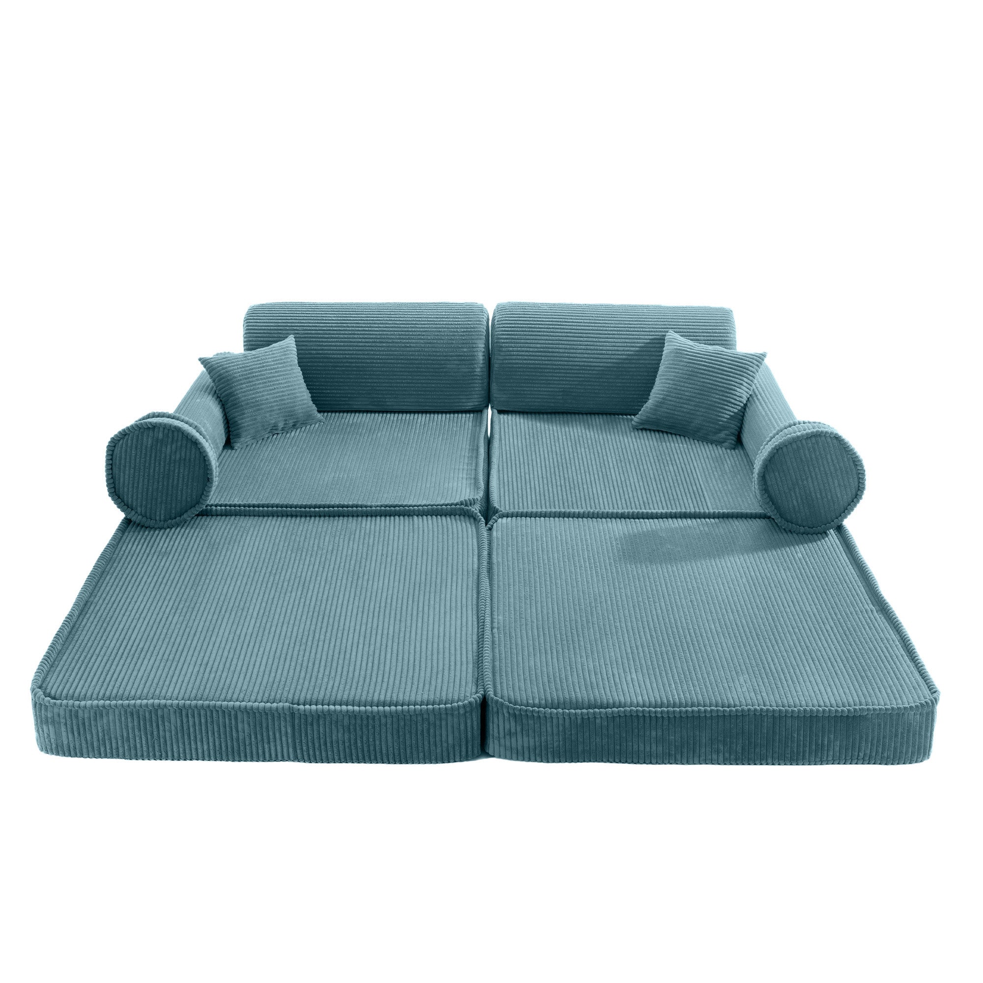 Design4Kids Spielsofa Jewel Cord - ocean blue