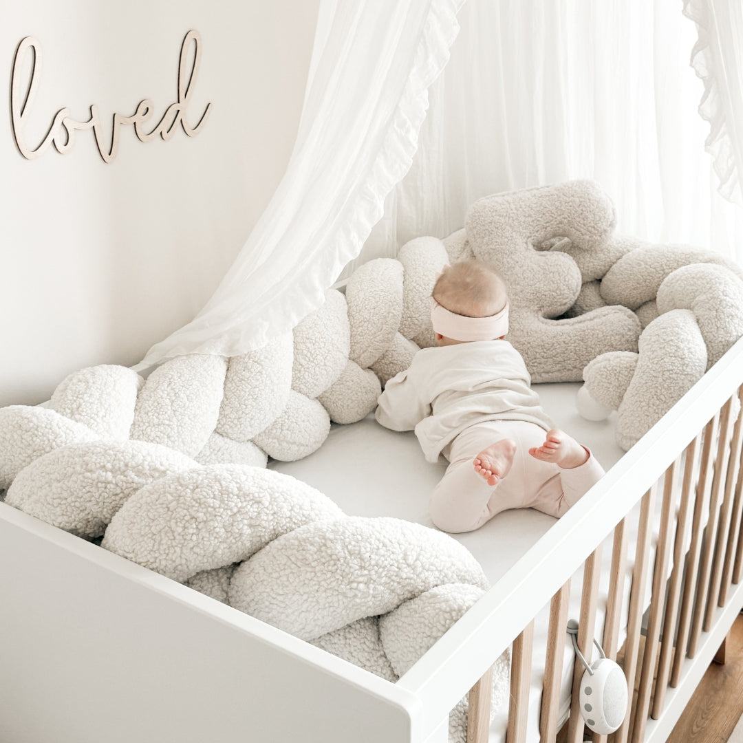 Design4Kids geflochtene Bettschlange Jewel aus Teddy-Stoff (1,50 - 3,00 m)