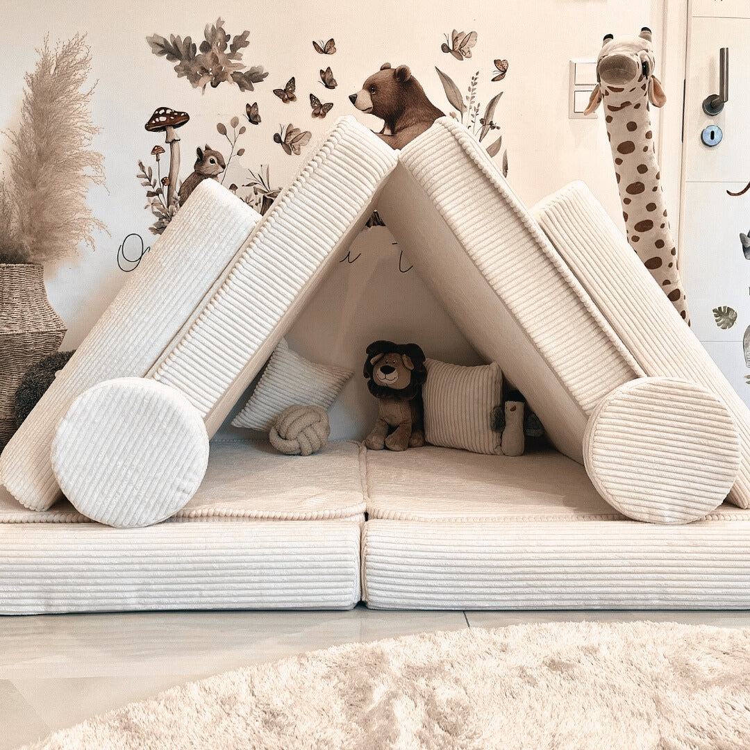 Design4Kids Spielsofa Jewel Cord - almond beige