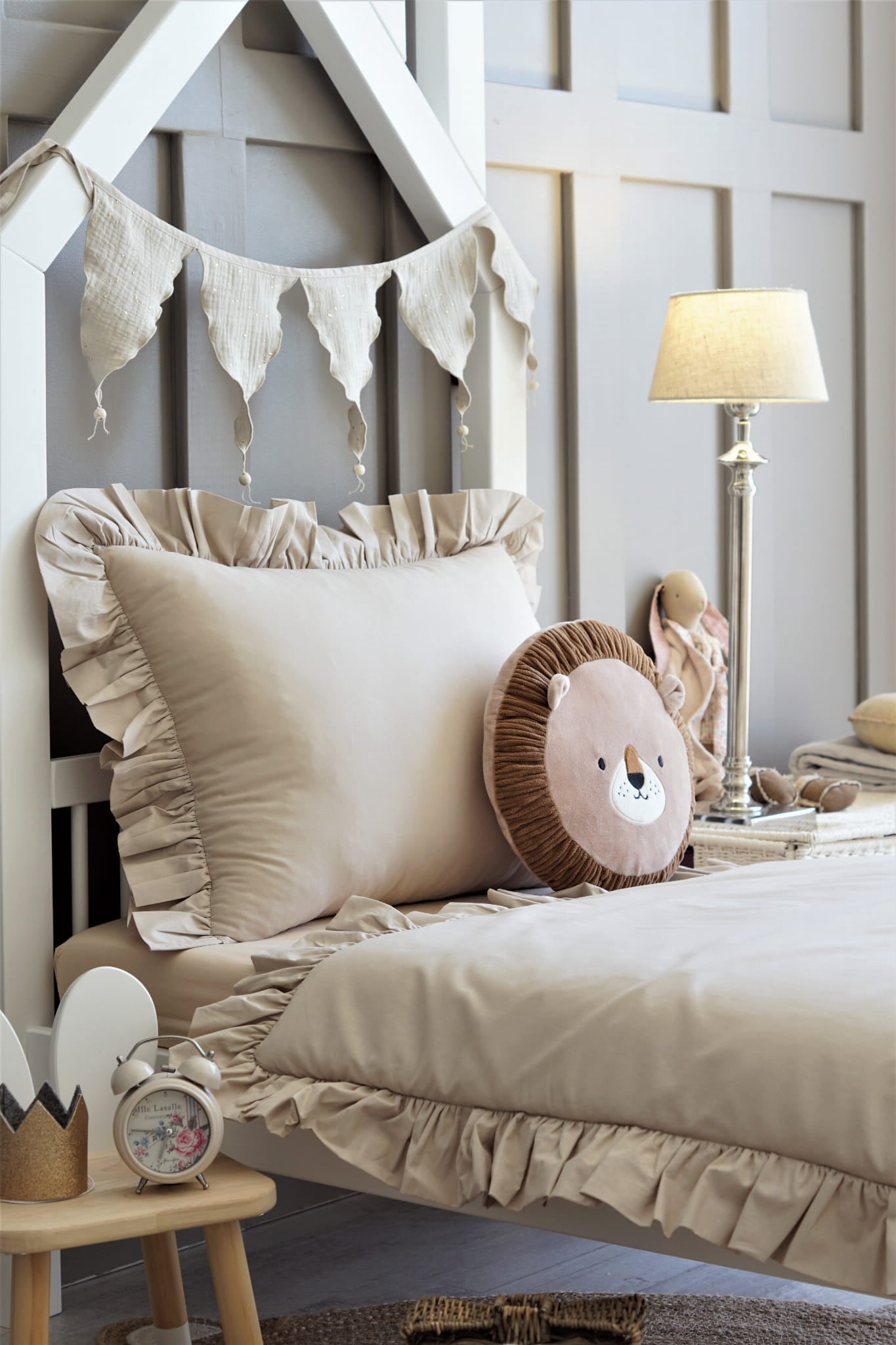 Design4kids Bettwäsche mit Rüschen - Beige