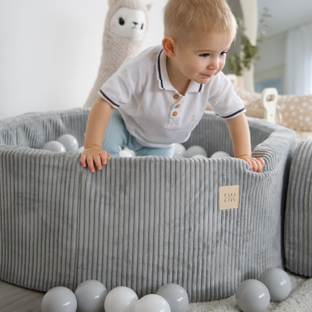 Design4Kids Bällebad Jewel 90x30cm Cord, 200 Bälle - eigene Farbauswahl